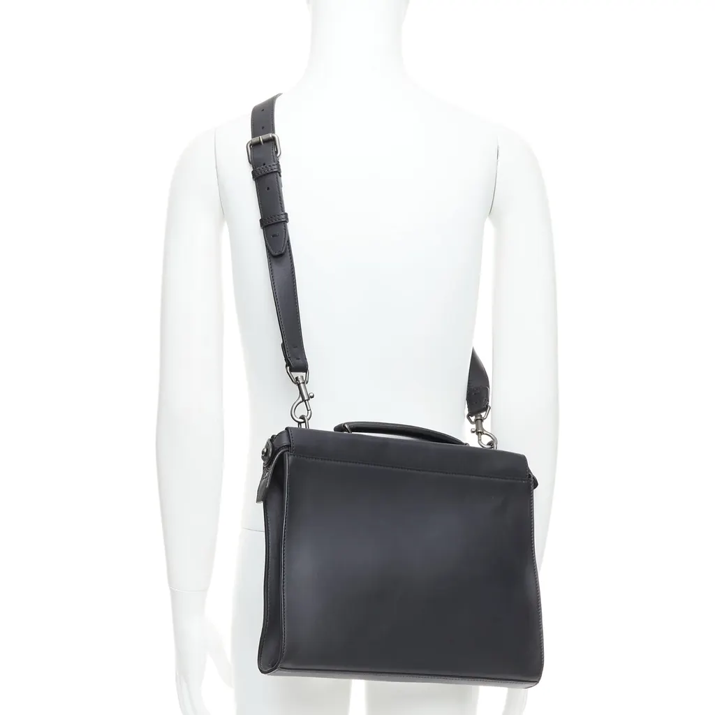 Fendi Peekaboo Black Leather Good - Back View