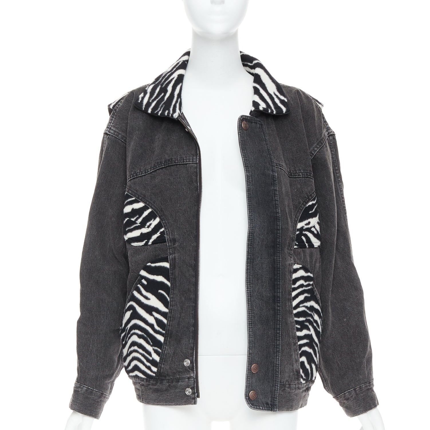 Celine Zebra Wool Patch Jacket