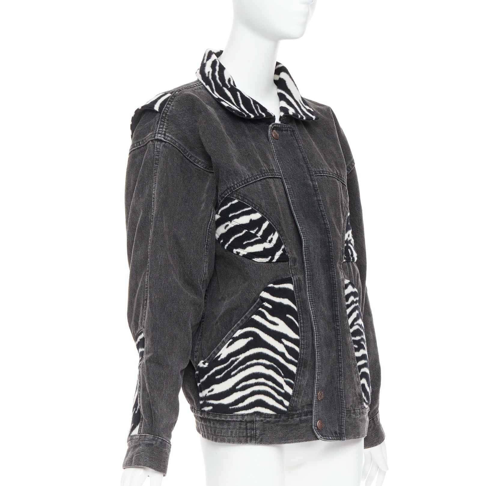 Celine Zebra Wool Patch Jacket - 4