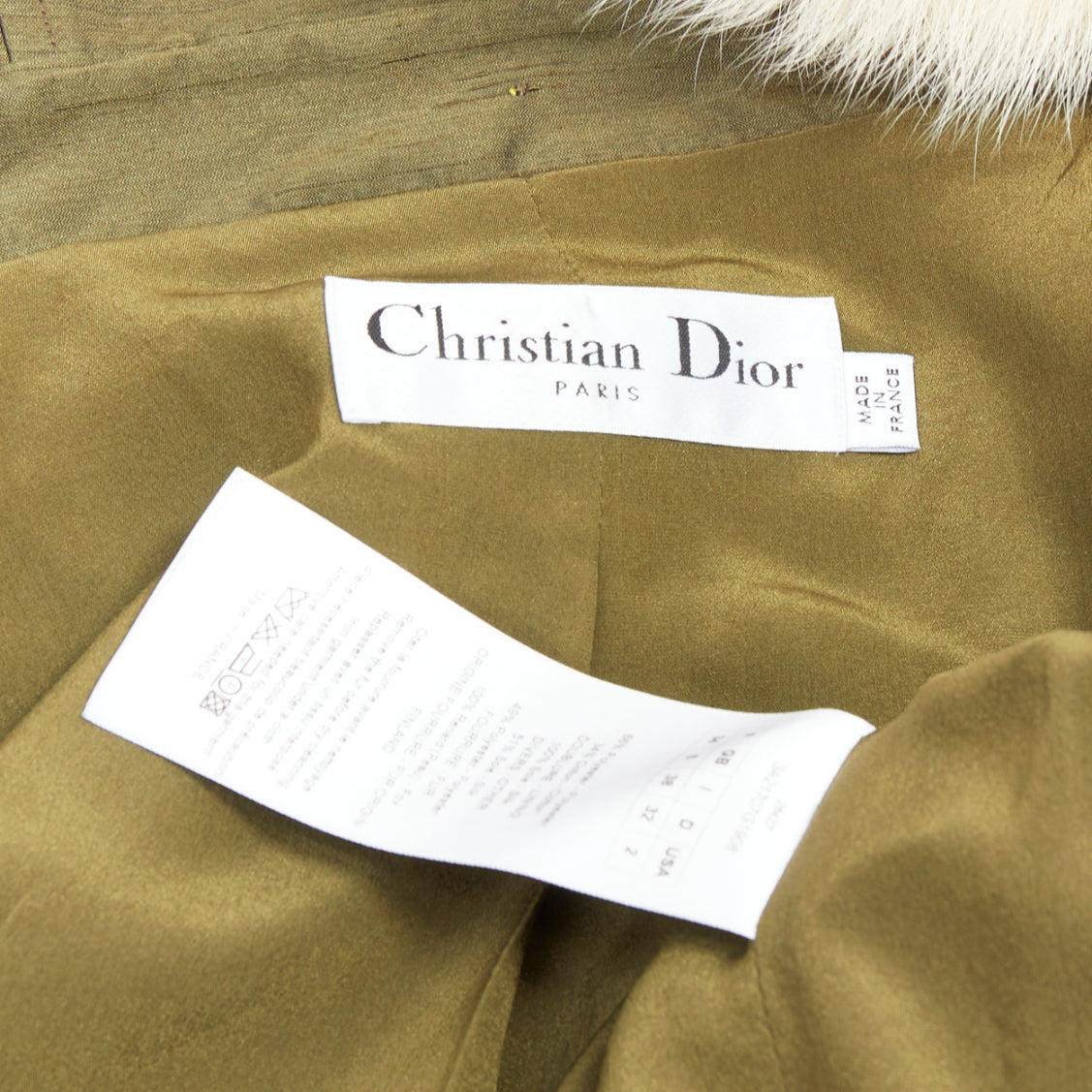 Dior Green Fur Hood Coat - Image 11