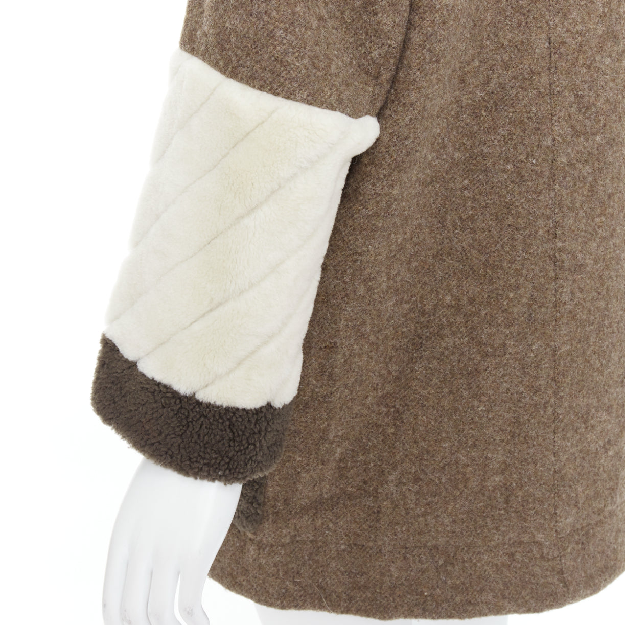 Fendi Brown Fur Hooded Parka - Back view
