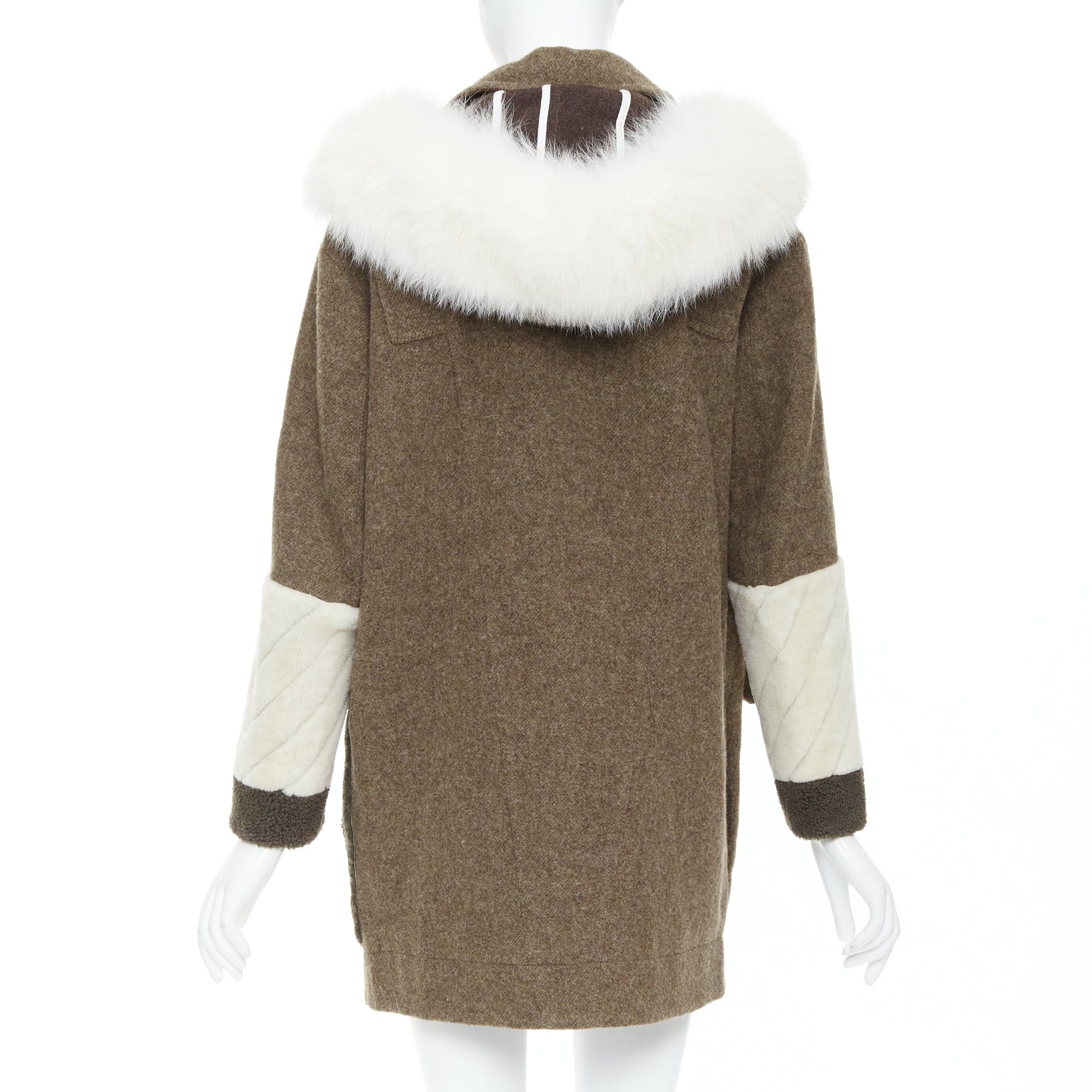 Fendi Brown Fur Hooded Parka - Detail 1