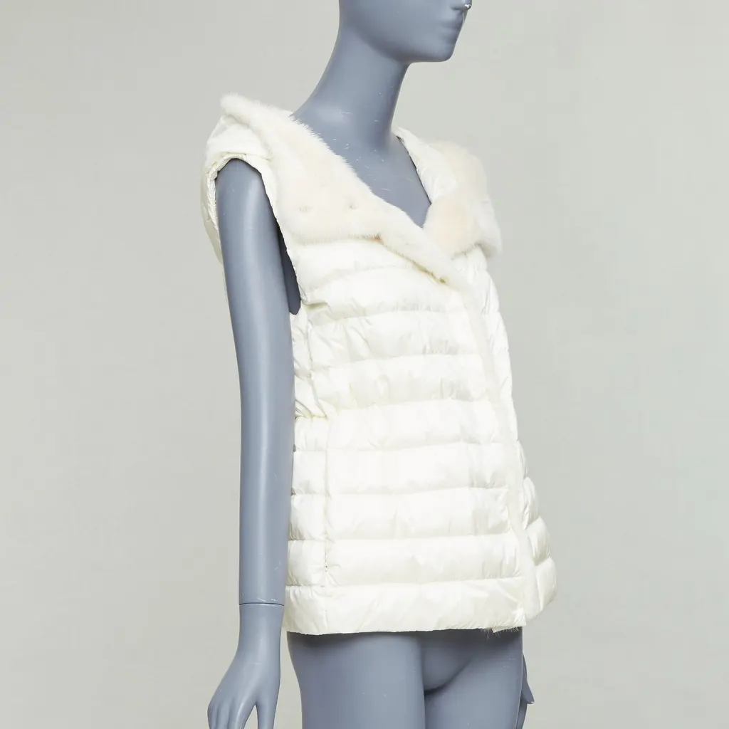 Moncler Beurre Gilet Ecru Very good - Inside View