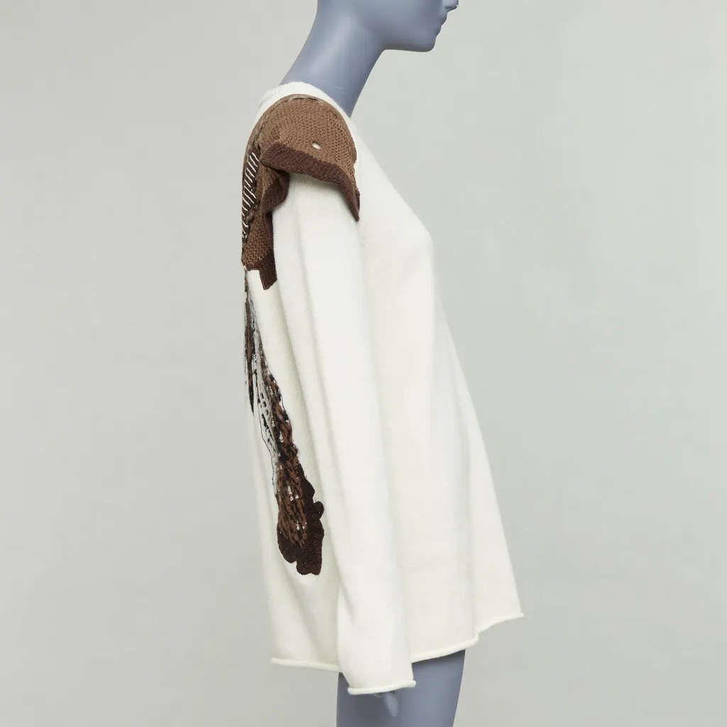 Chloé Flutter Knit Sweater Ecru Wool Very good - Box View