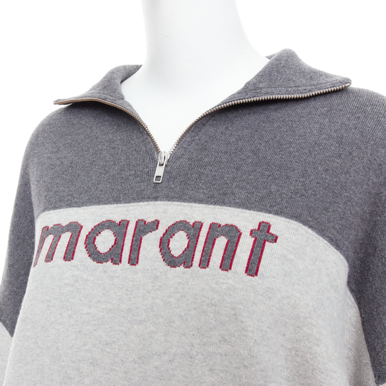 Isabel Marant Logo Half Zip Jumper - Back view