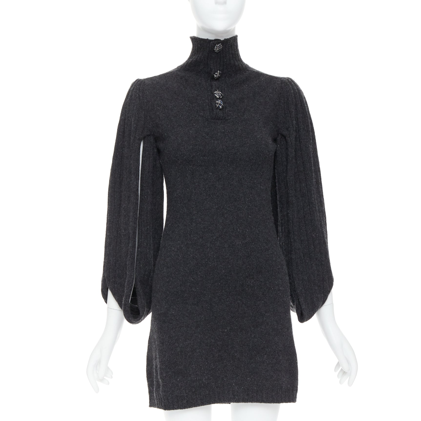 Chanel Button Sweater Dress