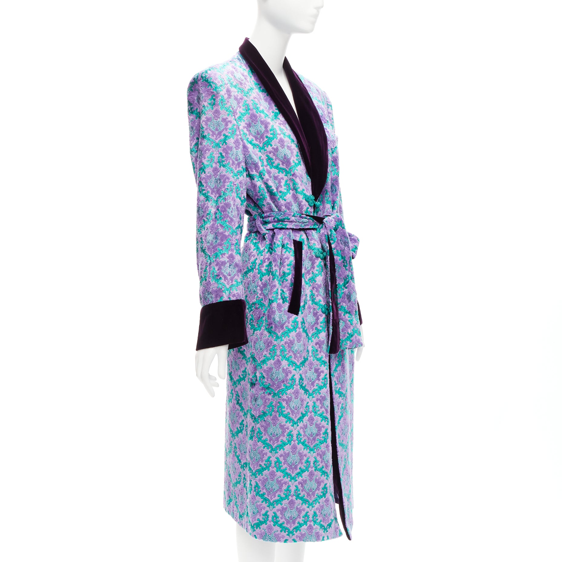 G.v.g.v. Purple Tapestry Robe Coat - 4