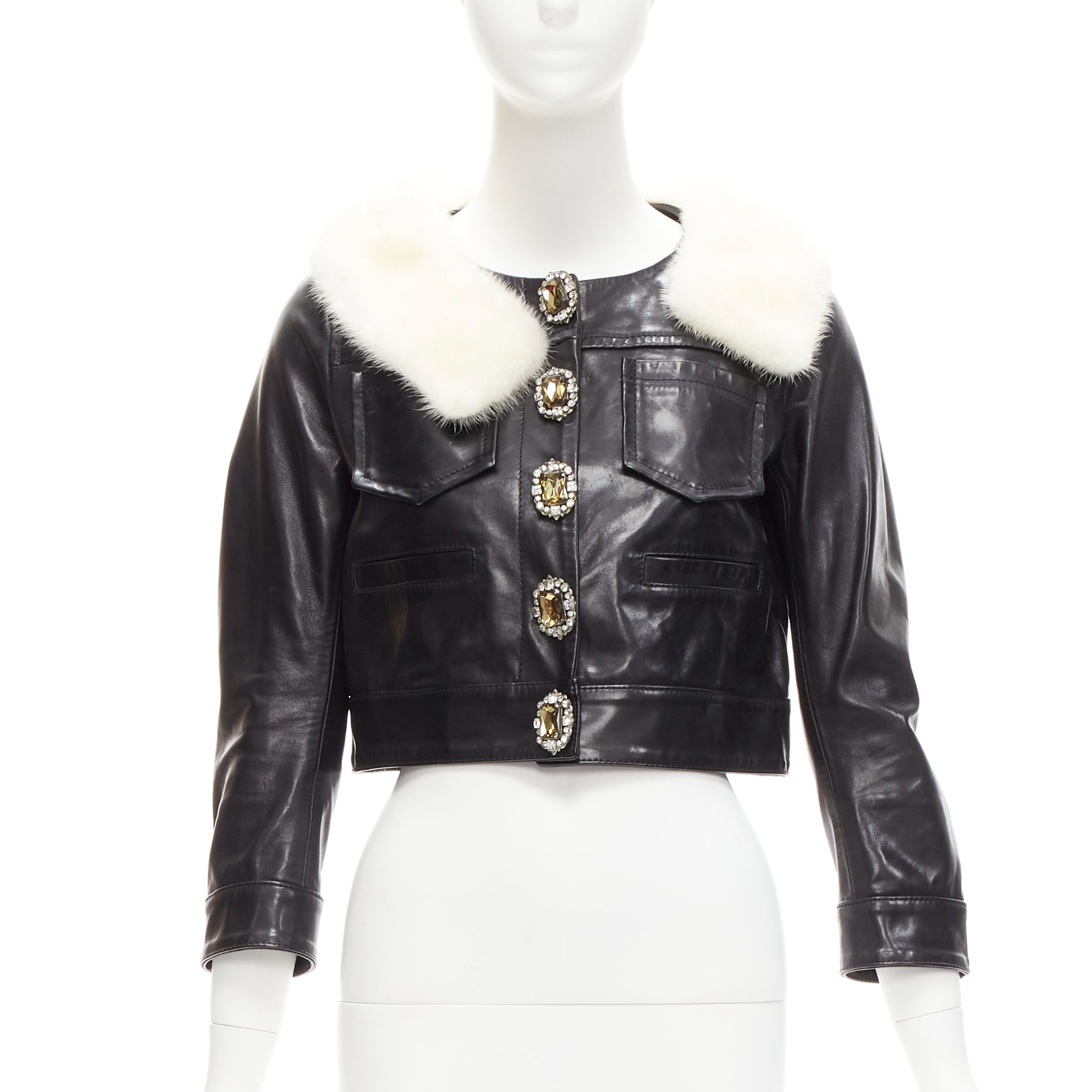 Dsquared2 Asymmetric Fur Jacket