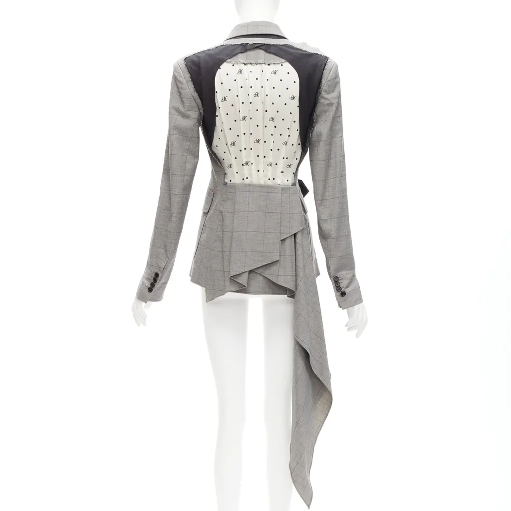 Monse Grey Draped Blazer Jacket Grey Wool Never worn - Box View