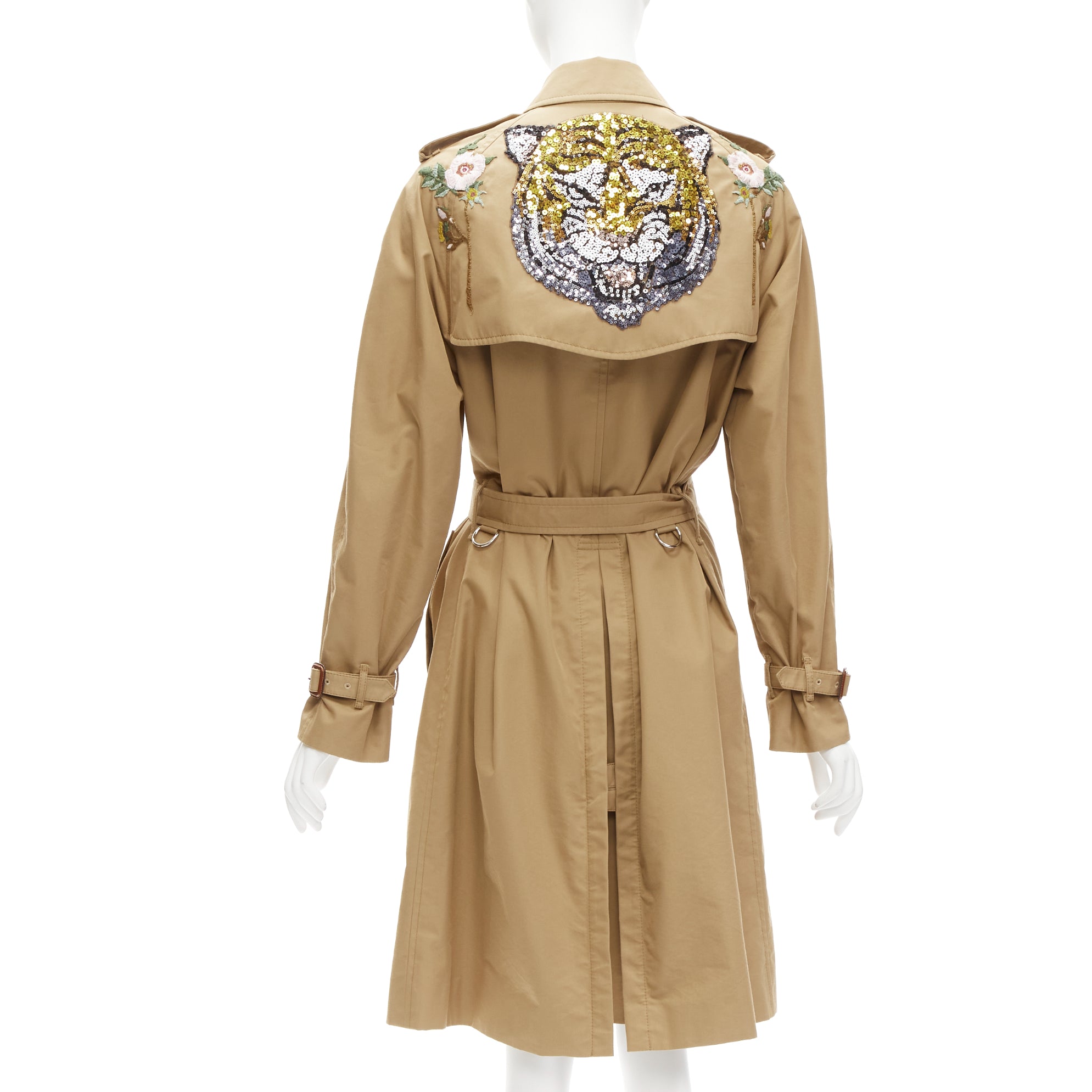 Gucci Gold Tiger Trench Coat