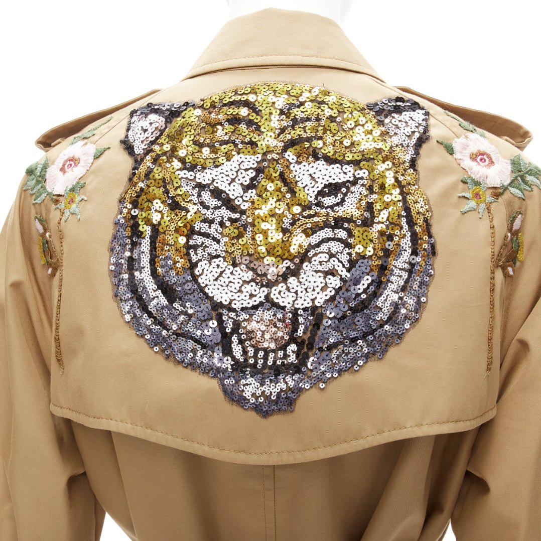Gucci Gold Tiger Trench Coat - Back view