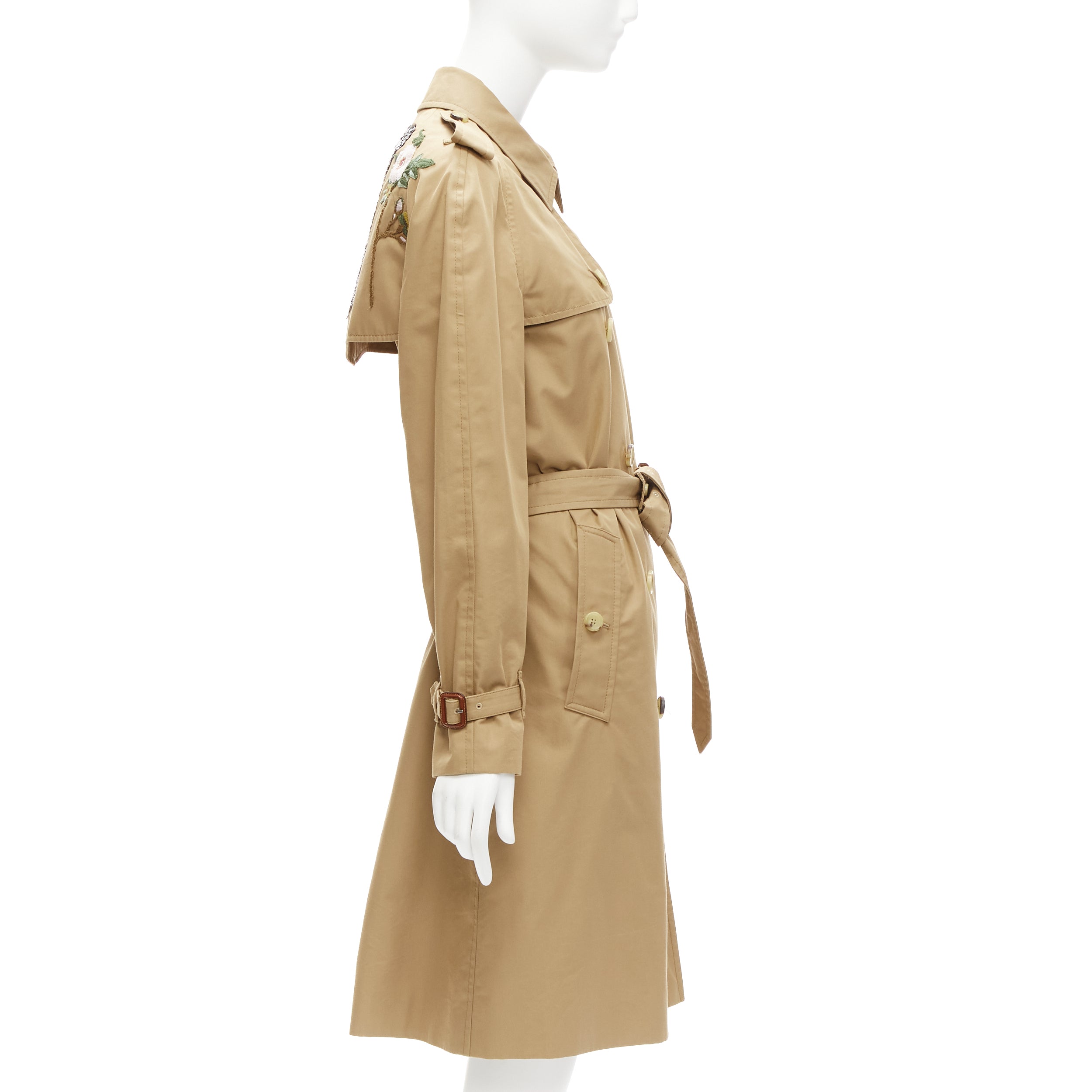 Gucci Gold Tiger Trench Coat - Detail 1