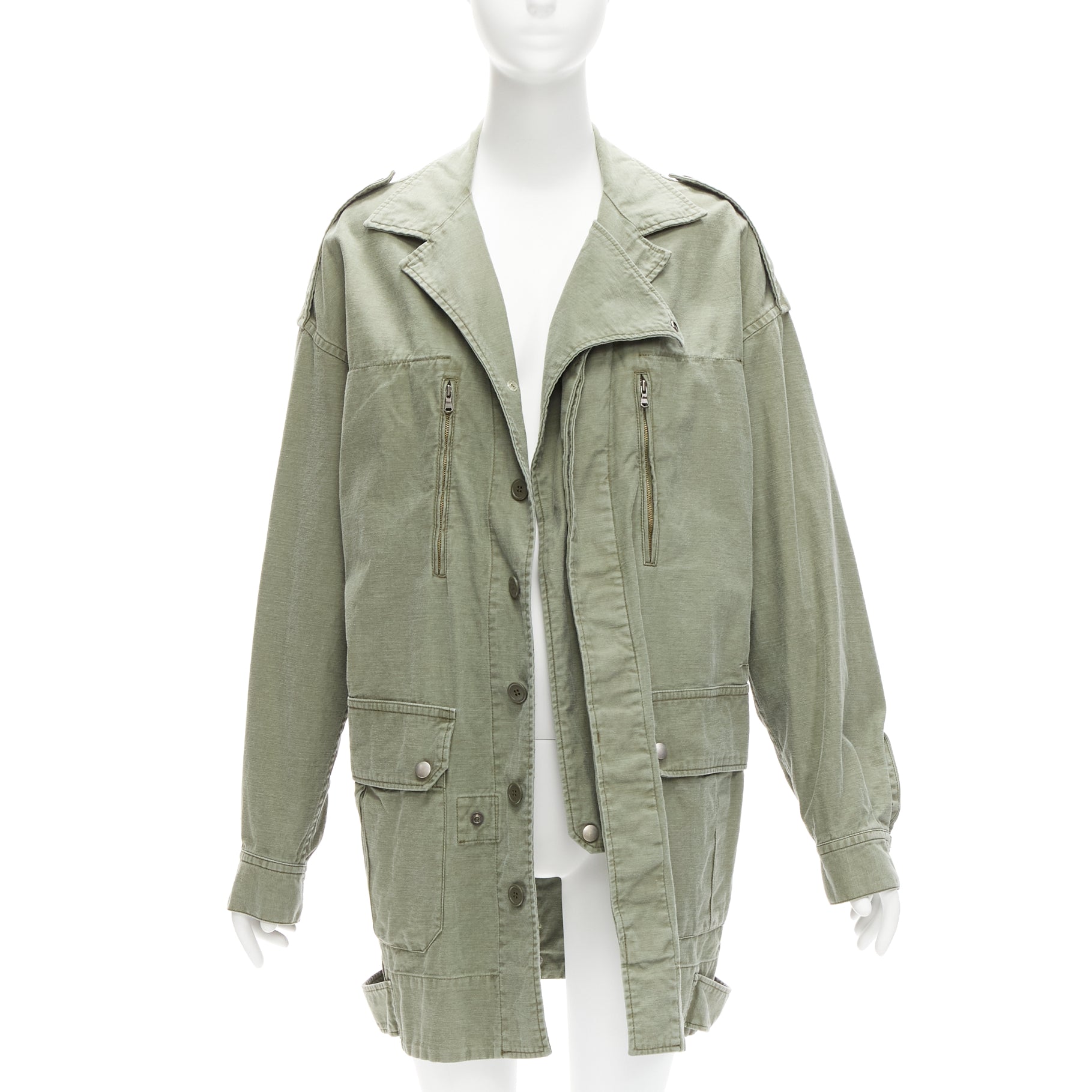 Limi Feu Green Utility Parka Coat