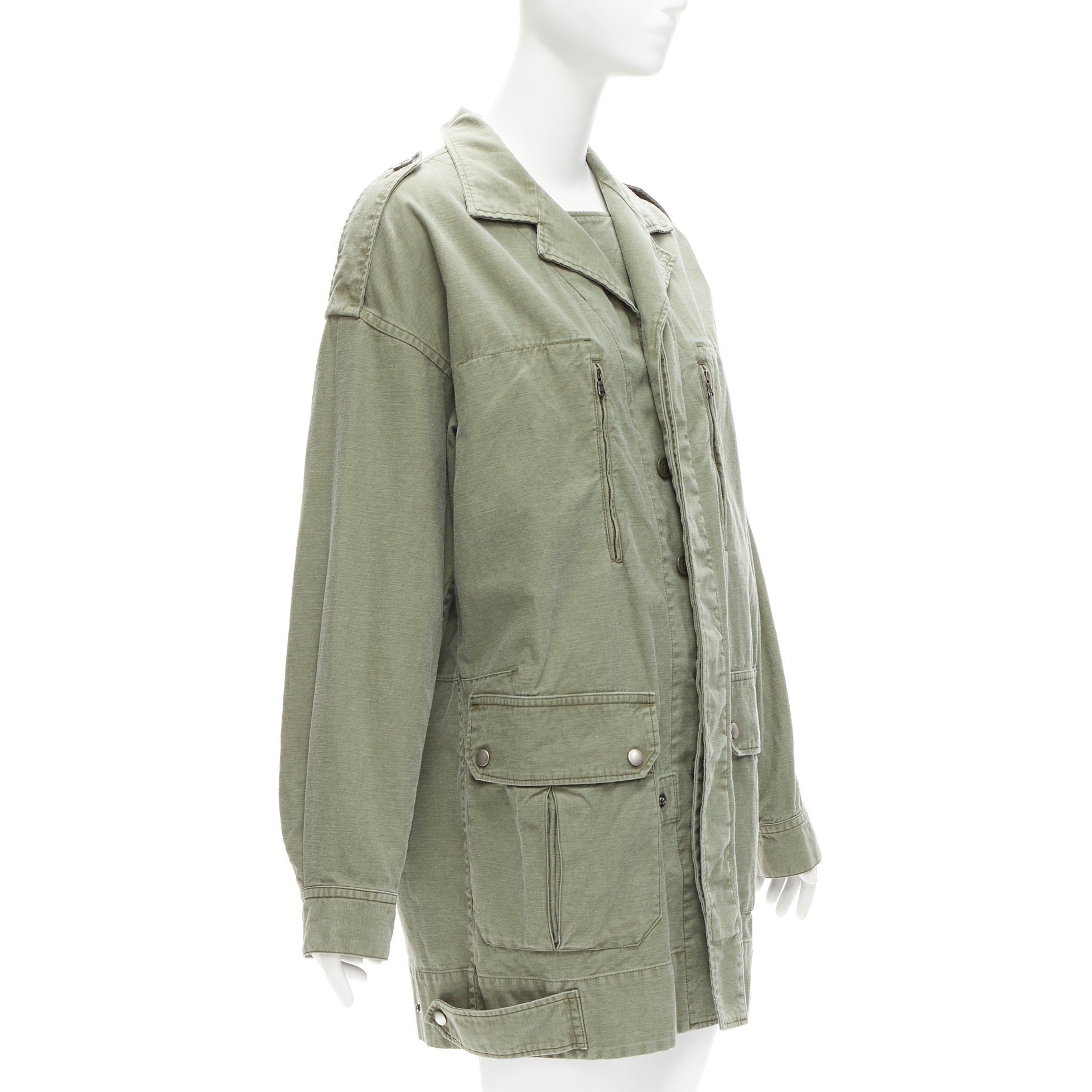 Limi Feu Green Utility Parka Coat - 4