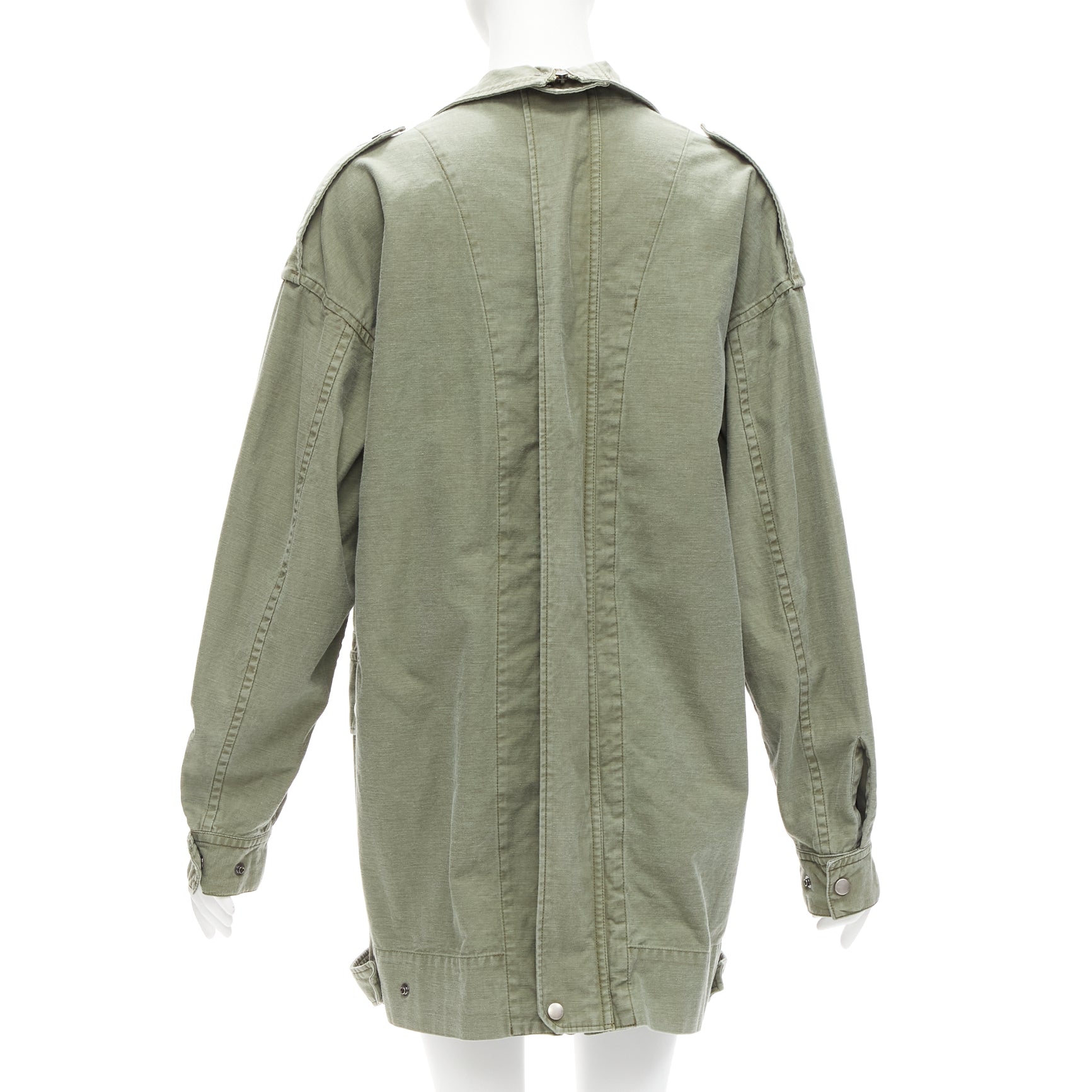 Limi Feu Green Utility Parka Coat - Detail 1