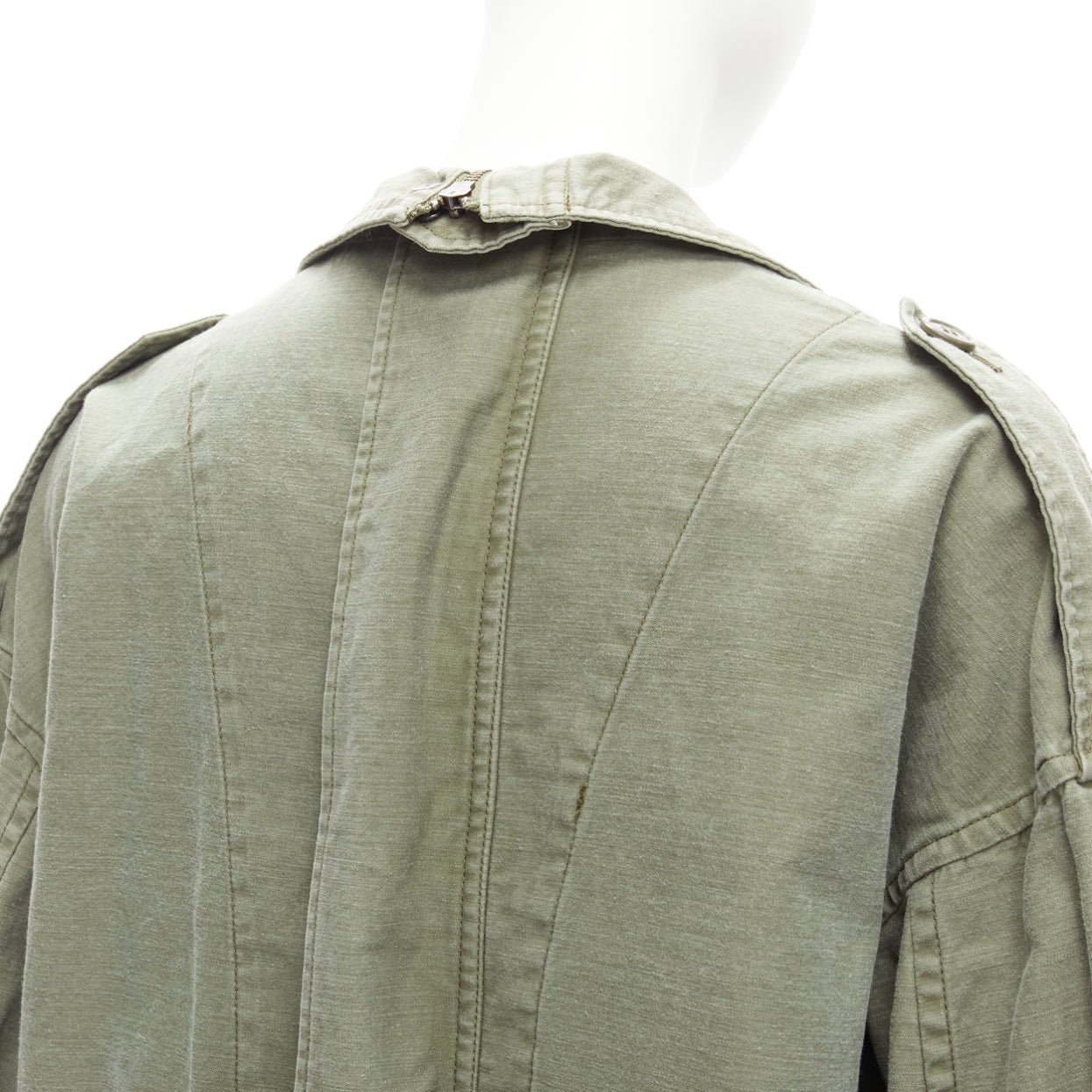 Limi Feu Green Utility Parka Coat - Image 10