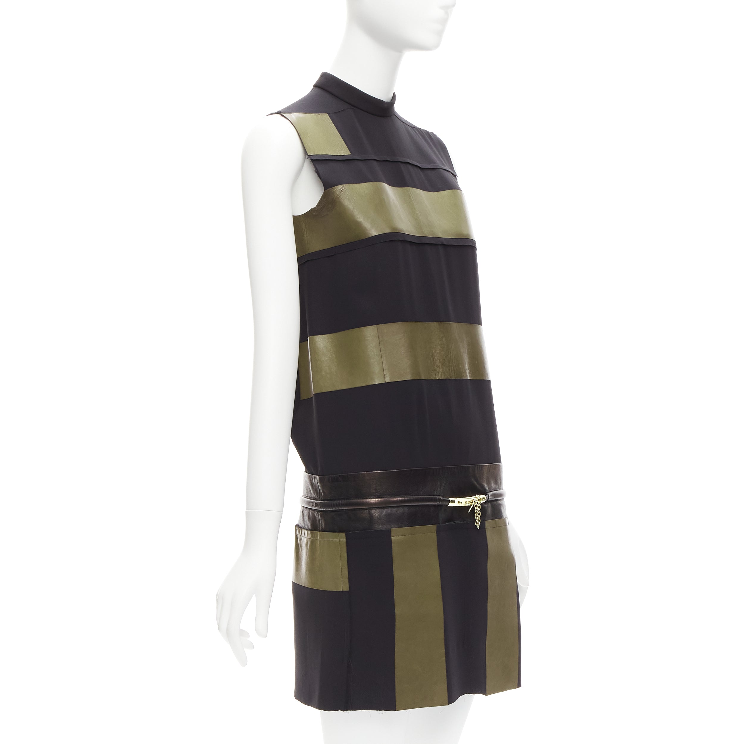 Celine Panel Gold Belt Dress - Image 6