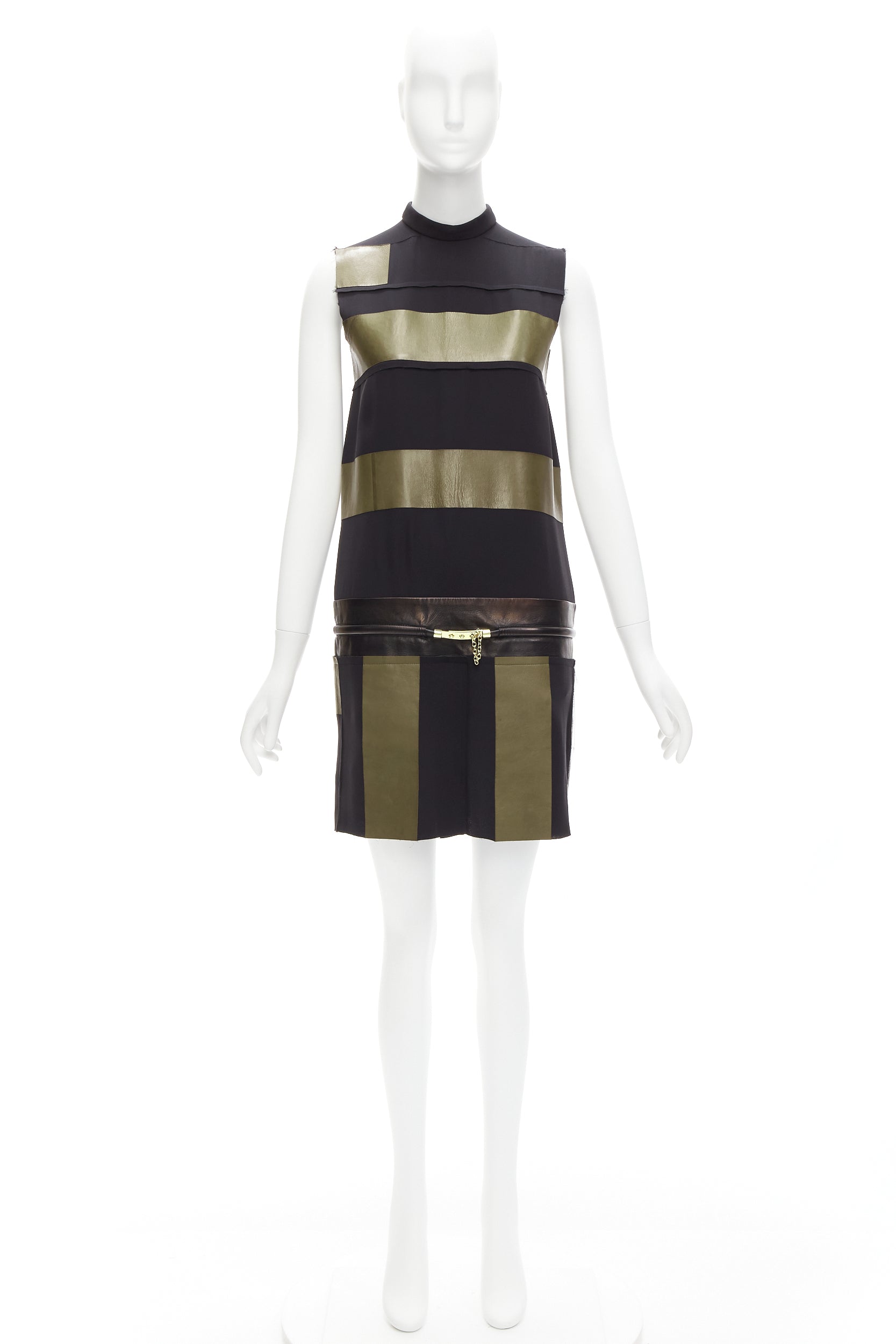 Celine Panel Gold Belt Dress - Image 12