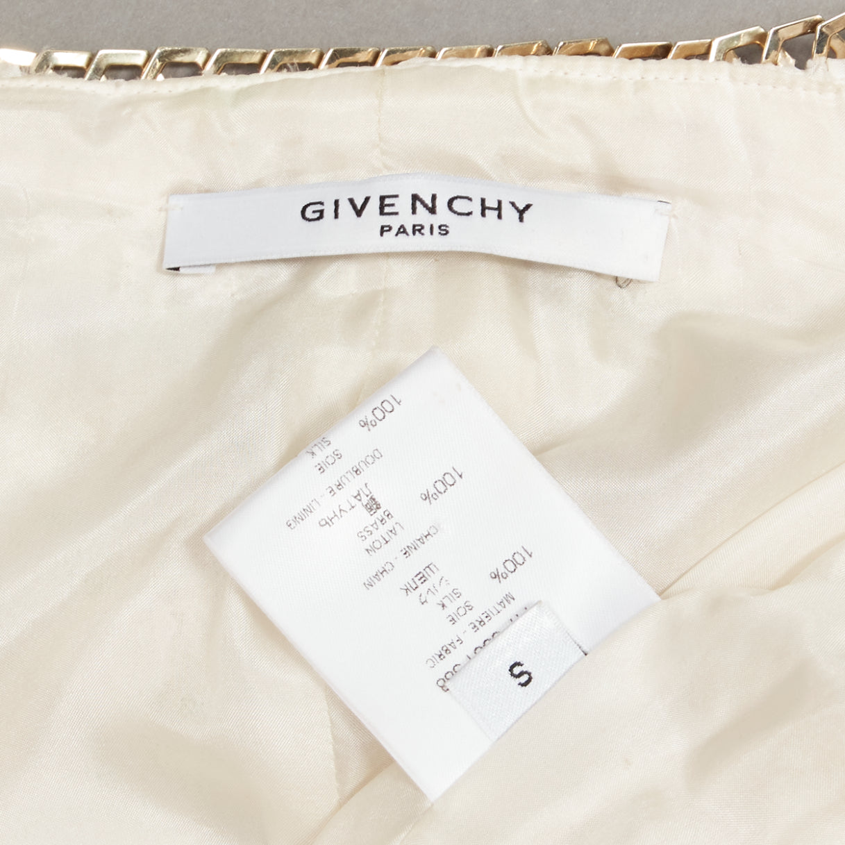 Givenchy Cream Ruffle Chain Jacket - Image 10