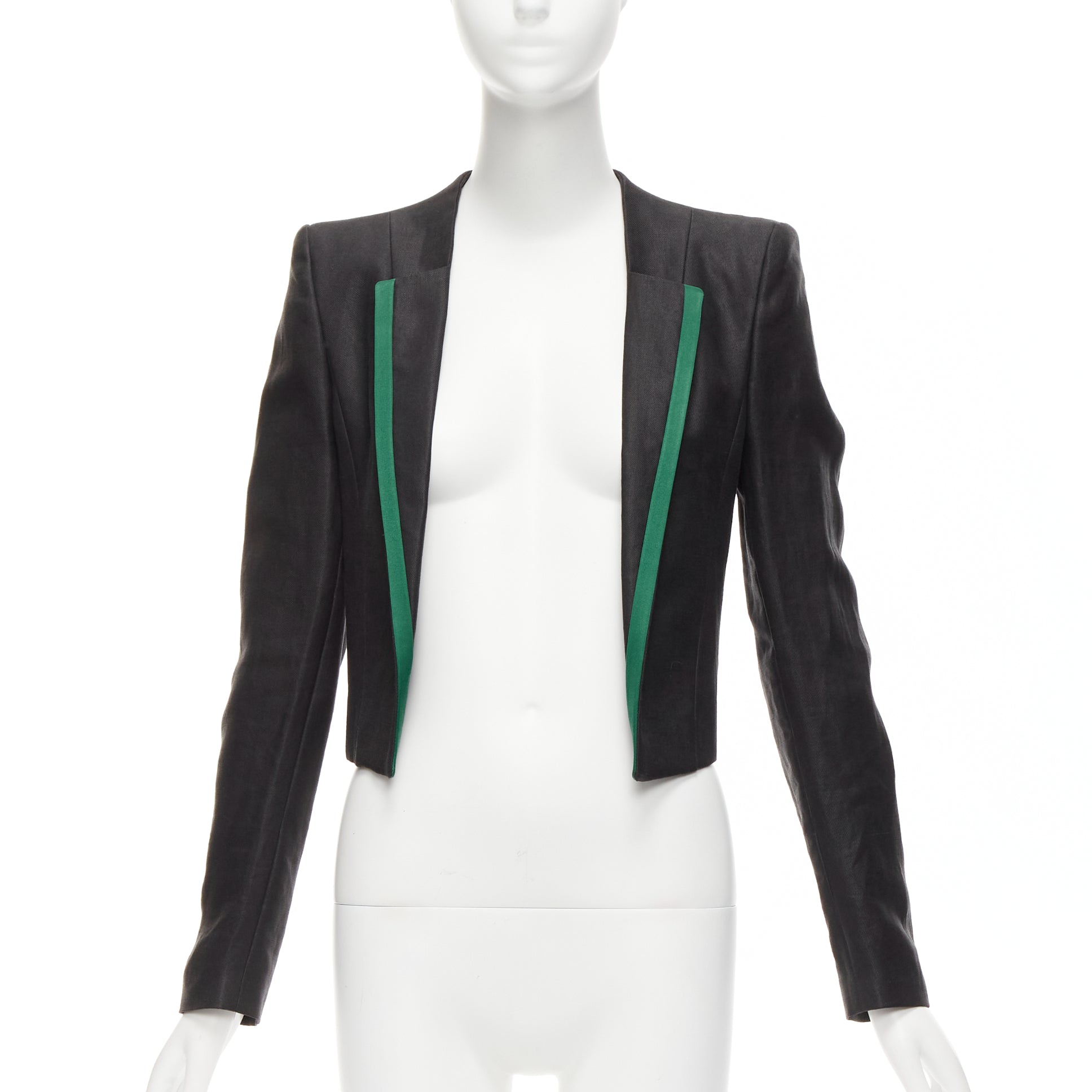 Haider Ackermann Black Trim Cropped Blazer