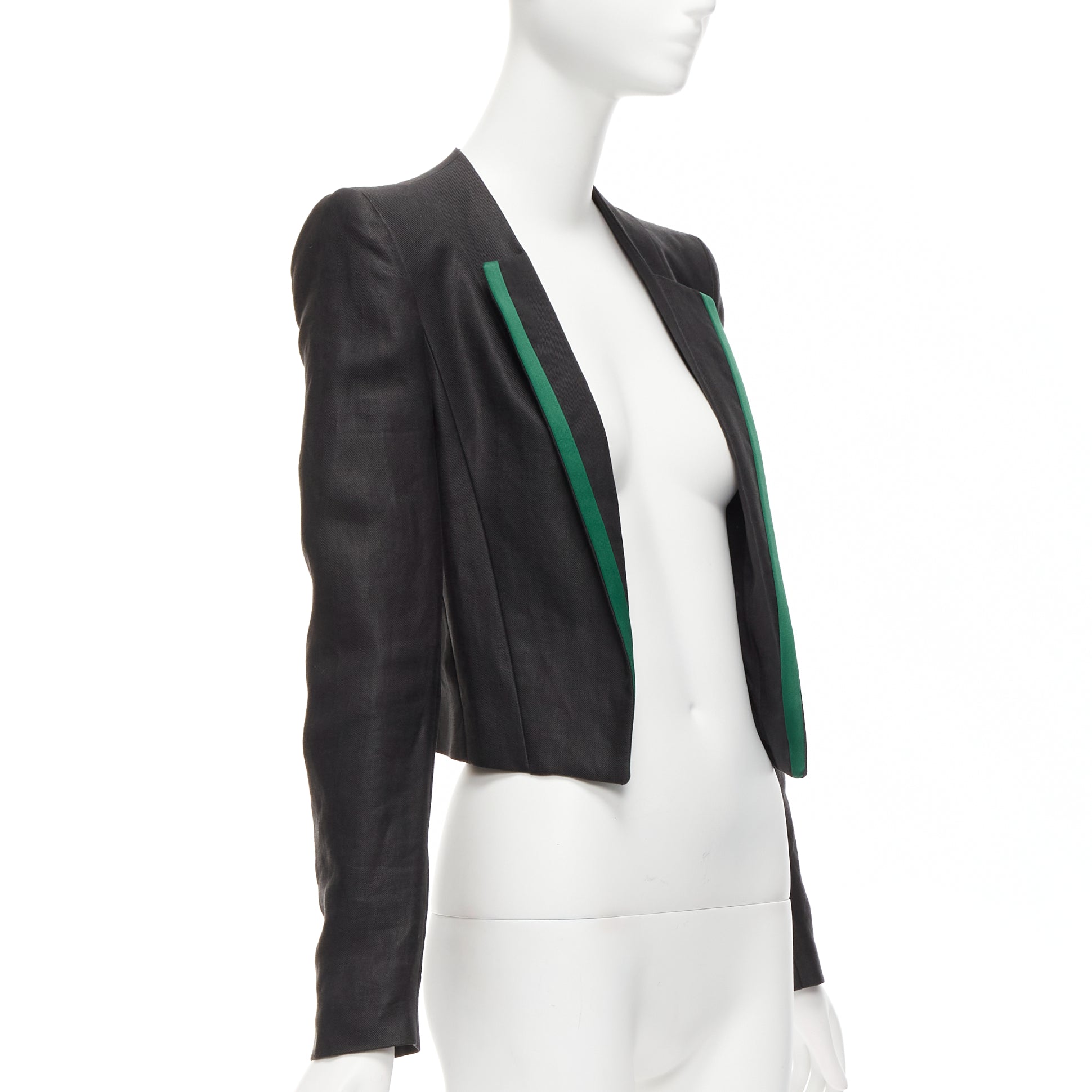 Haider Ackermann Black Trim Cropped Blazer - Image 6