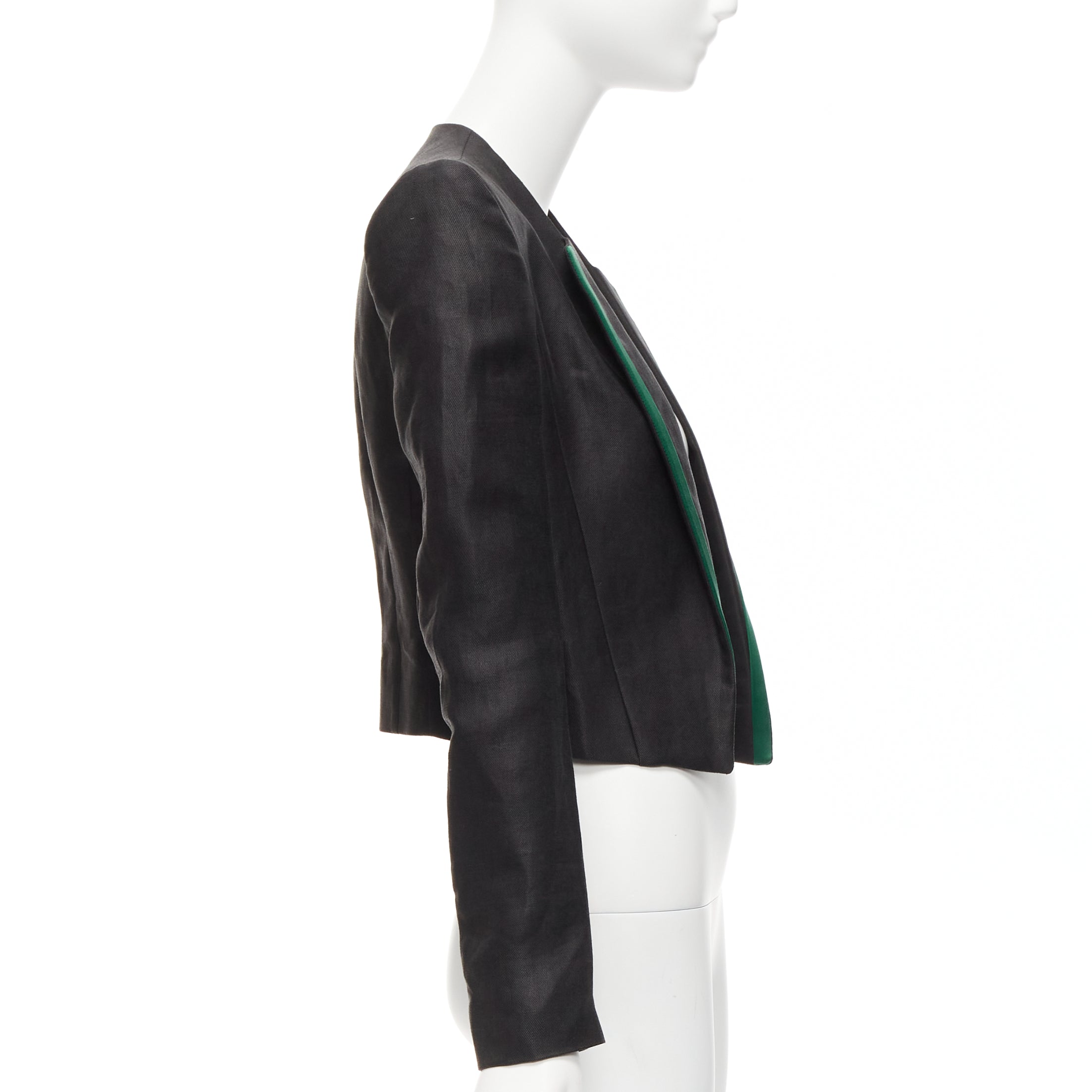 Haider Ackermann Black Trim Cropped Blazer - 4