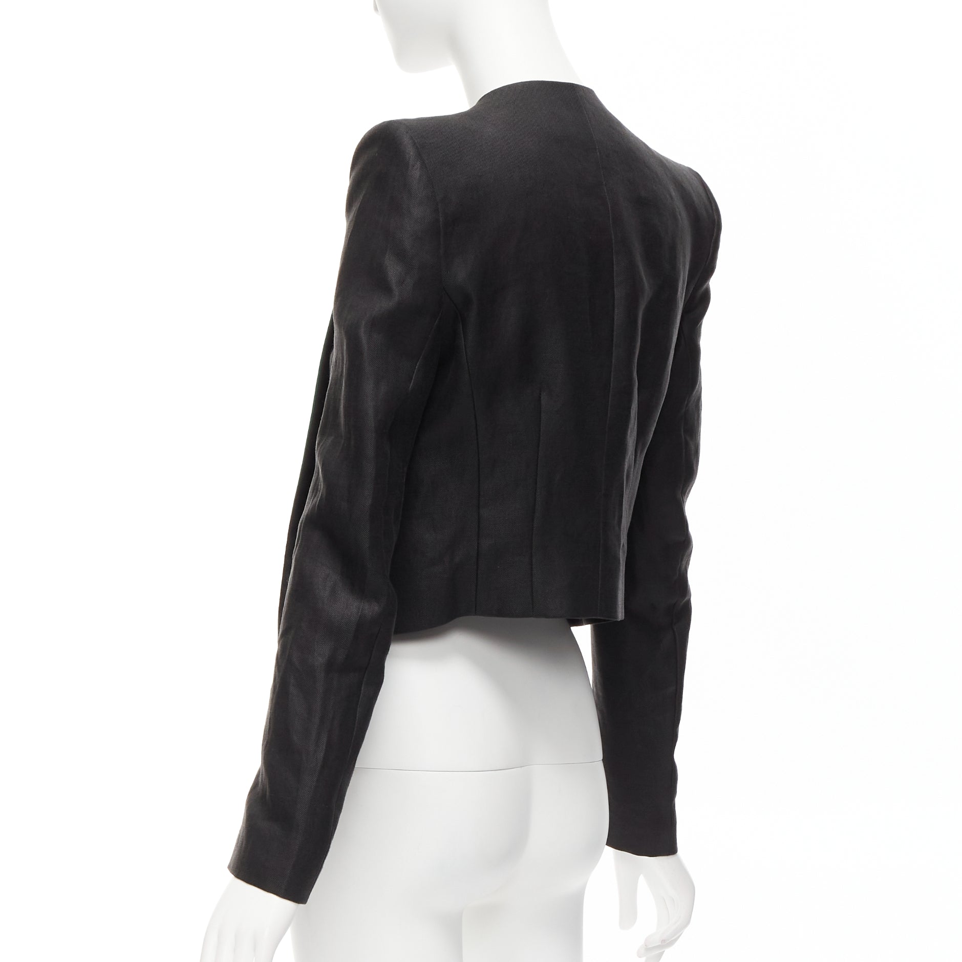 Haider Ackermann Black Trim Cropped Blazer - Detail 1