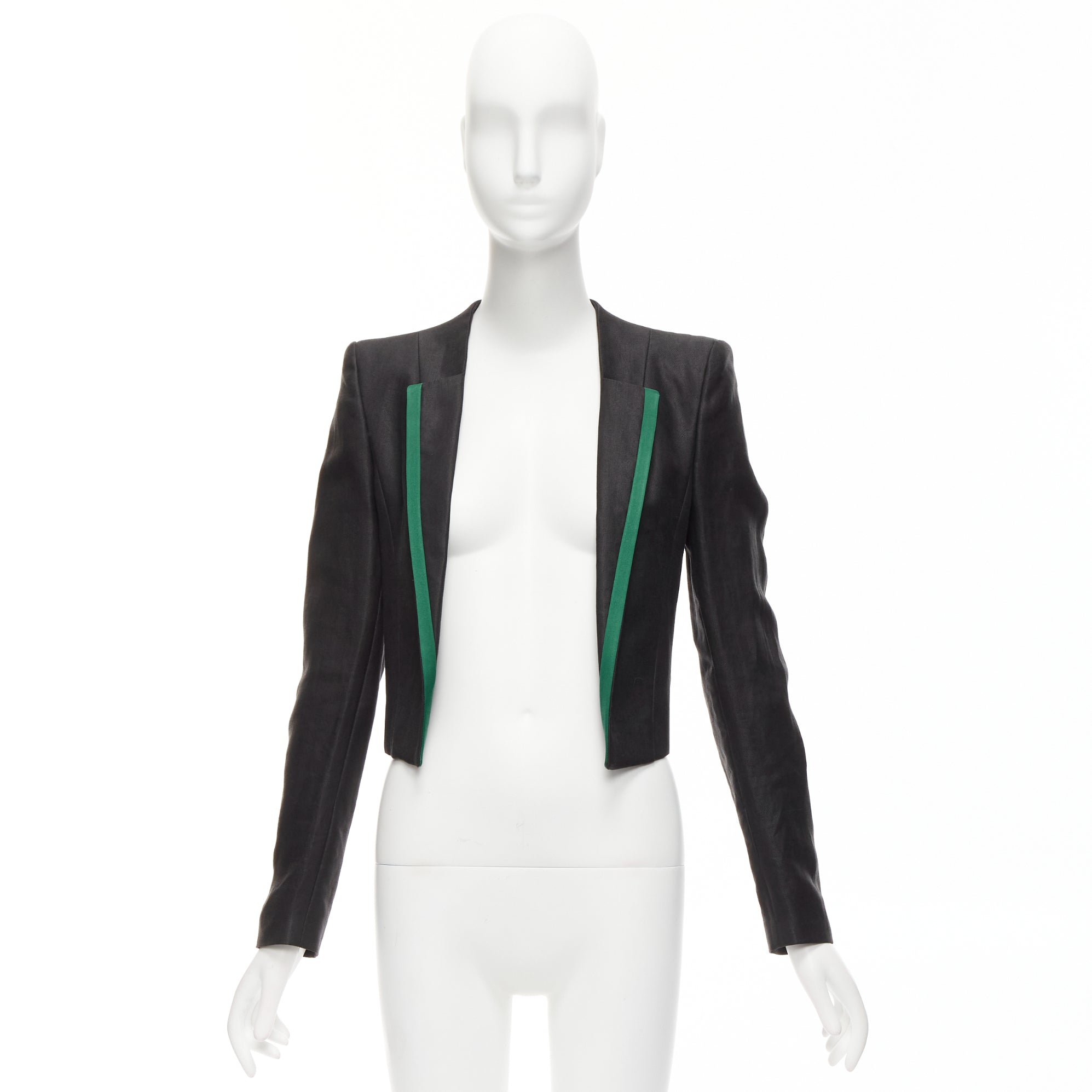 Haider Ackermann Black Trim Cropped Blazer - Image 12