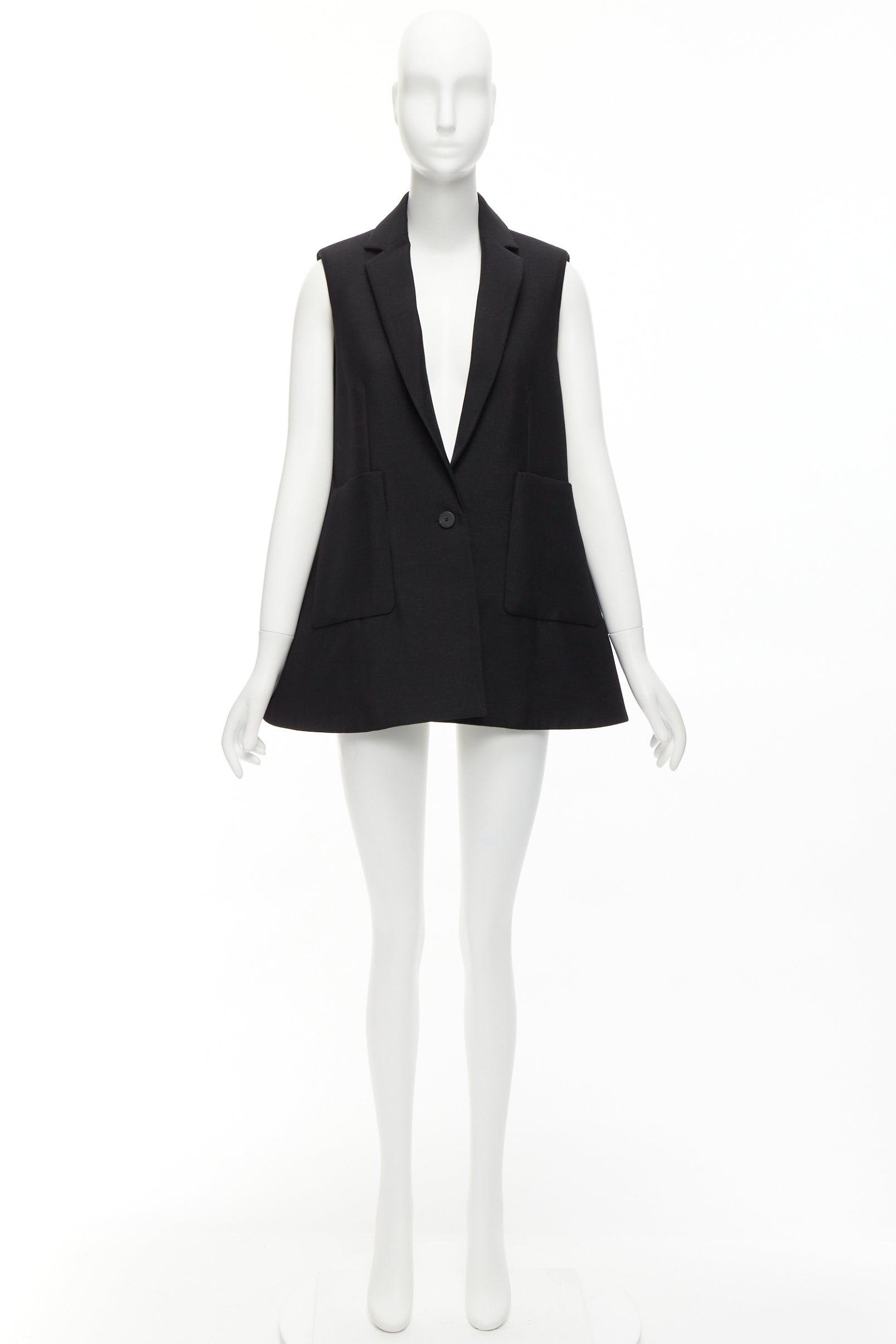 Balenciaga Black Bell Vest Blazer - Image 12