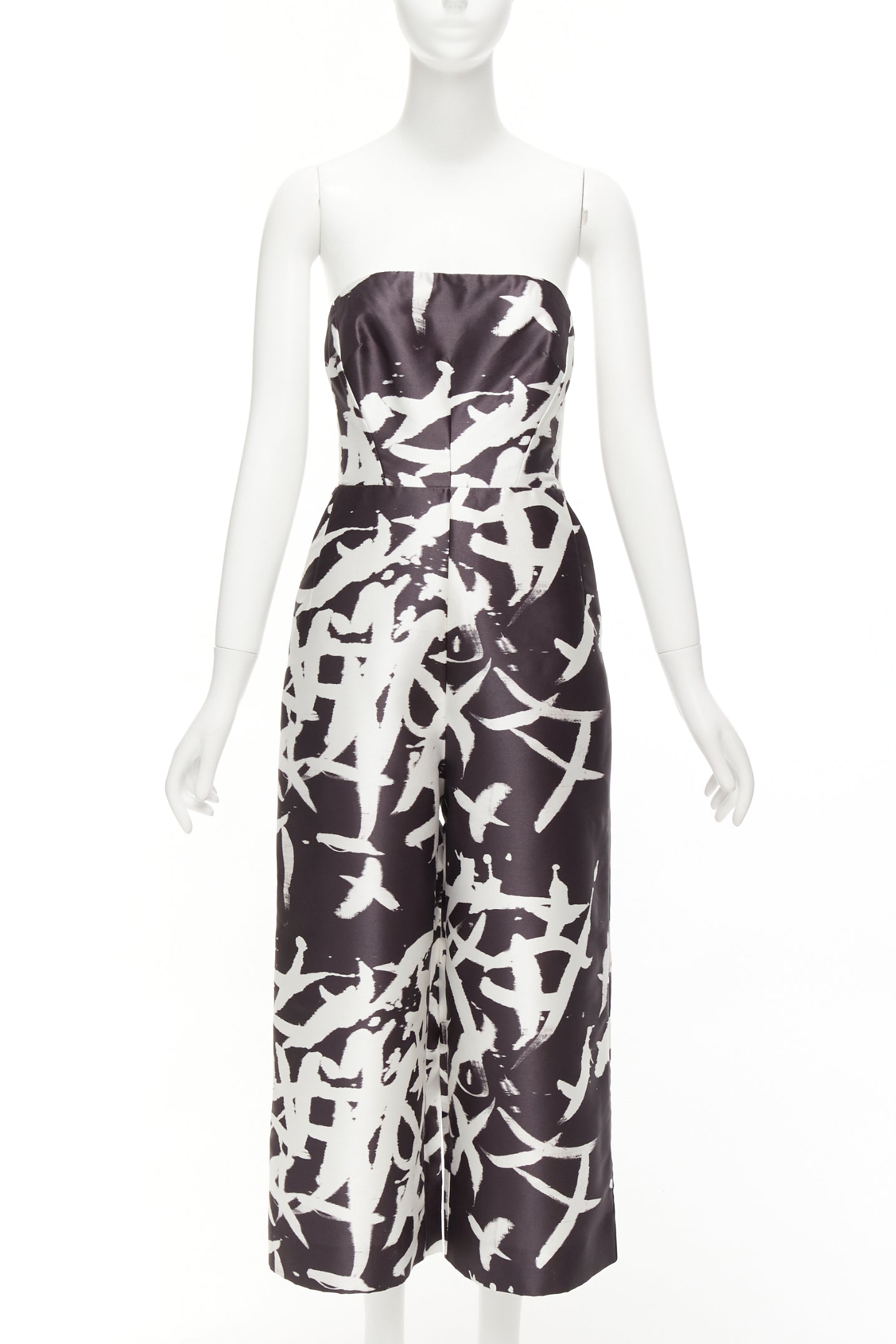 Whistles Abstract Strapless Jumpsuit