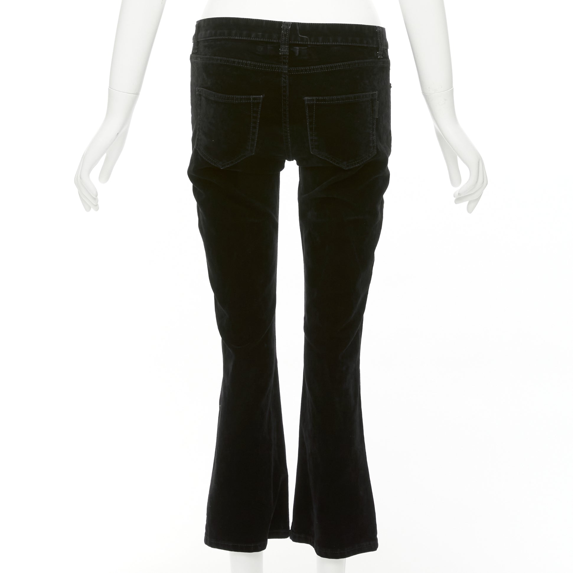 Saint Laurent Velvet Cropped Pants - Side view
