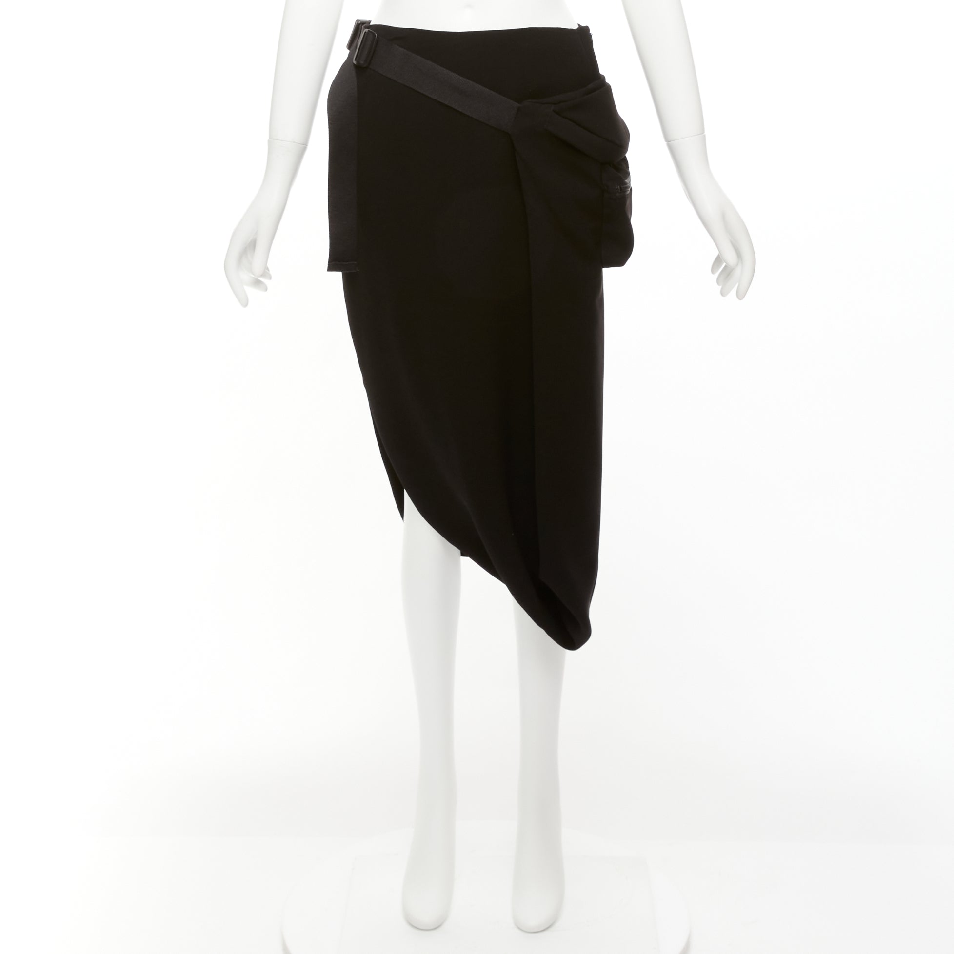 Pushbutton Belt Drape Skirt - Image 11
