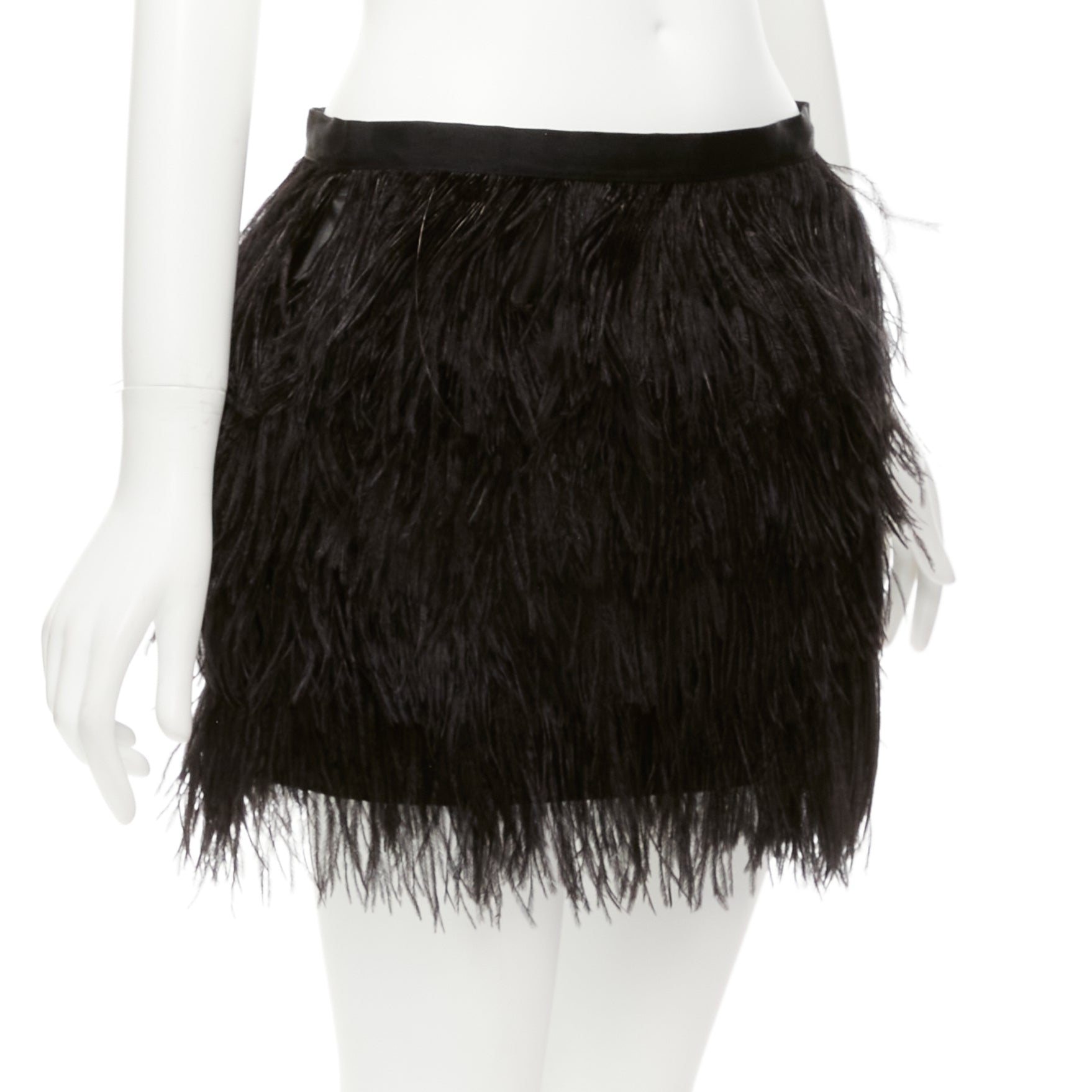 Haute Hippie Feather Silk Skirt - Back view