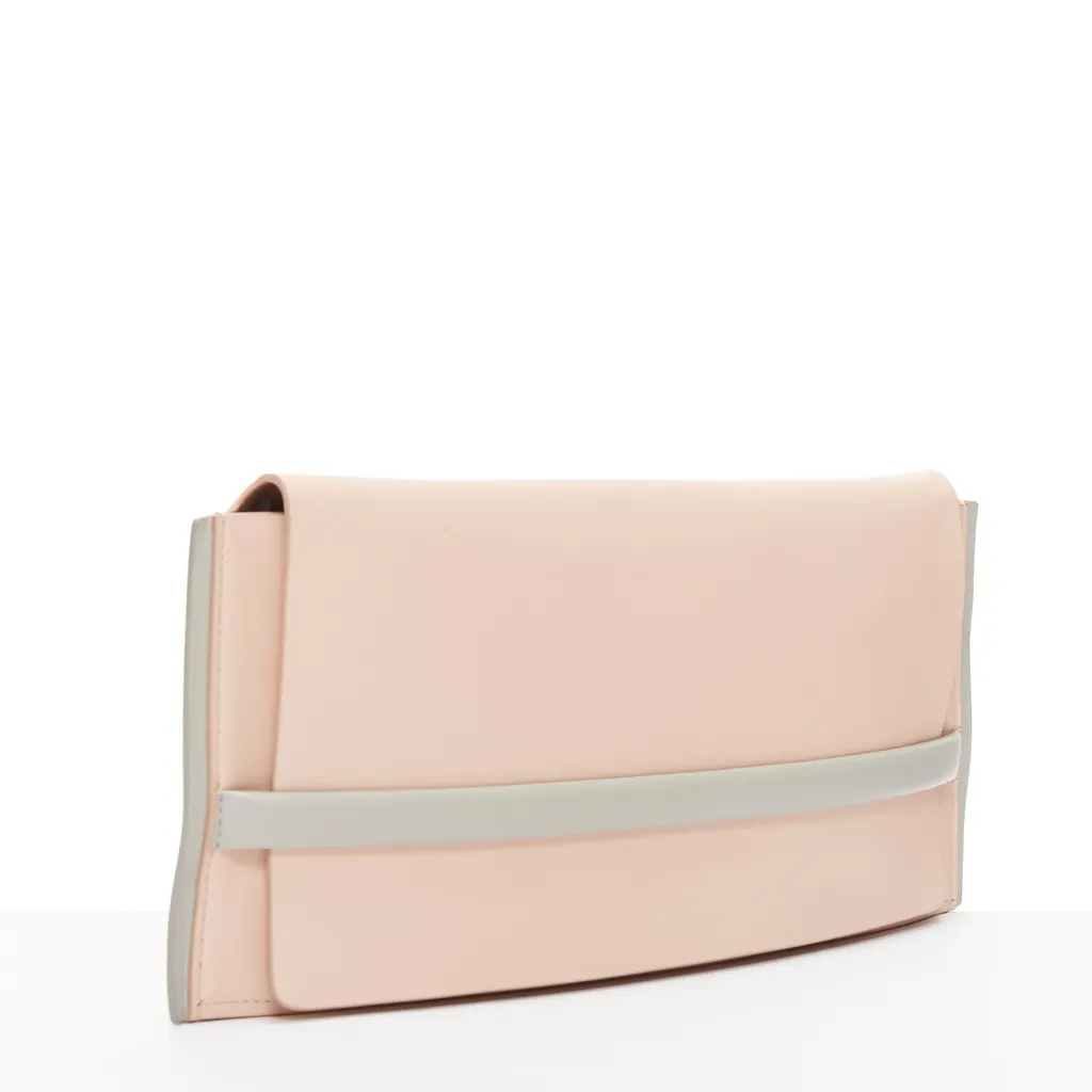 Jil Sander Gold Stud Wristlet Pink Leather Very good - Inside View