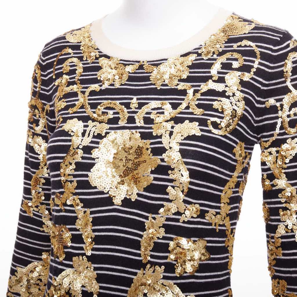 Markus Lupfer Striped Sweater Dress - Back view