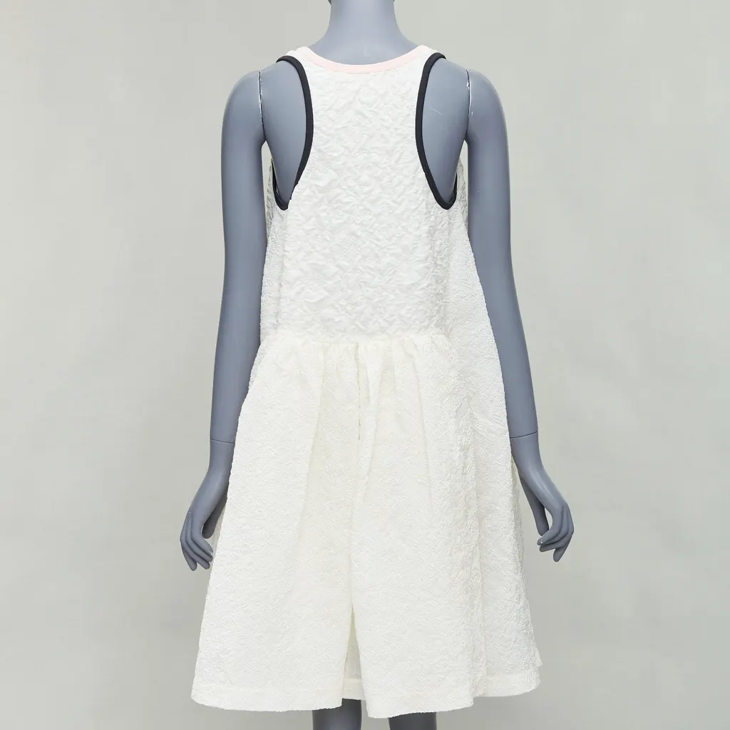 Fendi Cloque Babydoll Dress Ecru Silk Never worn - Box View