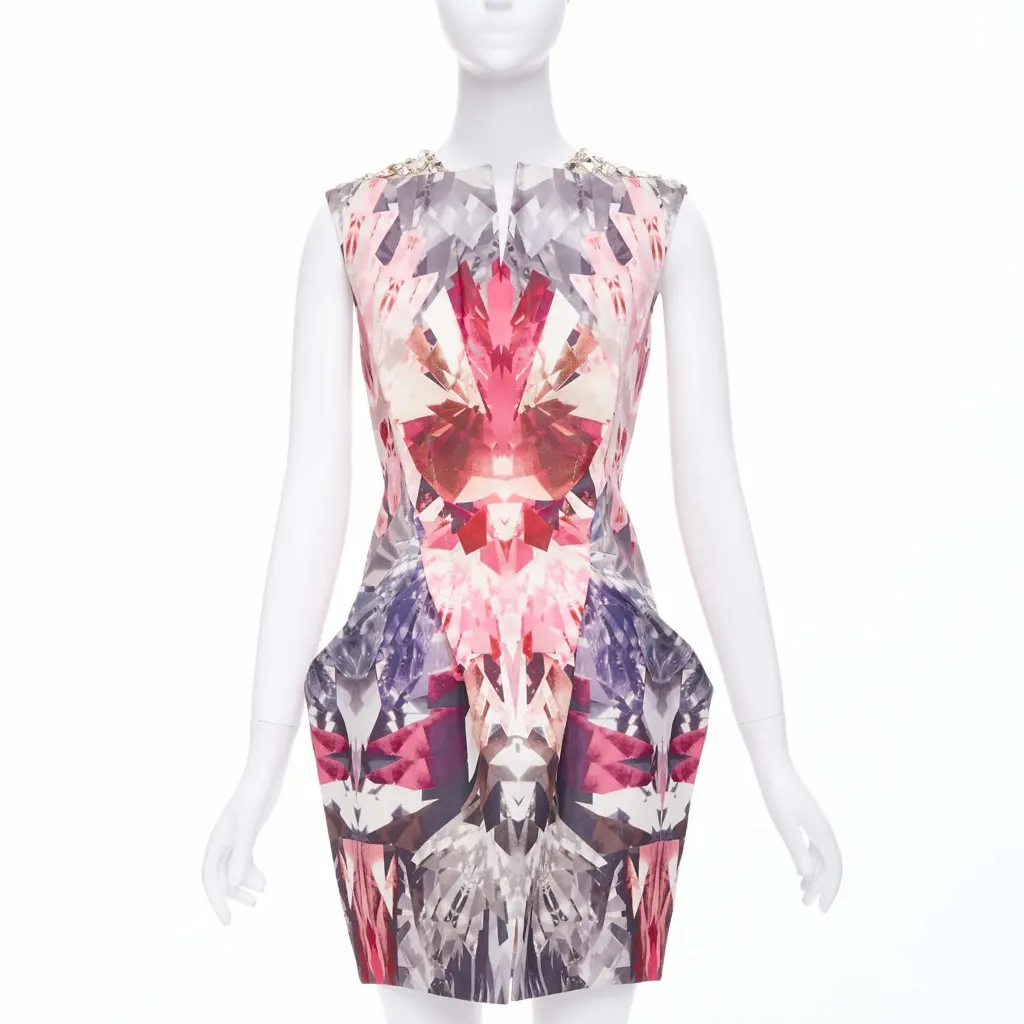 Alexander McQueen Kaleidoscope Pink Wool Very good - Front View