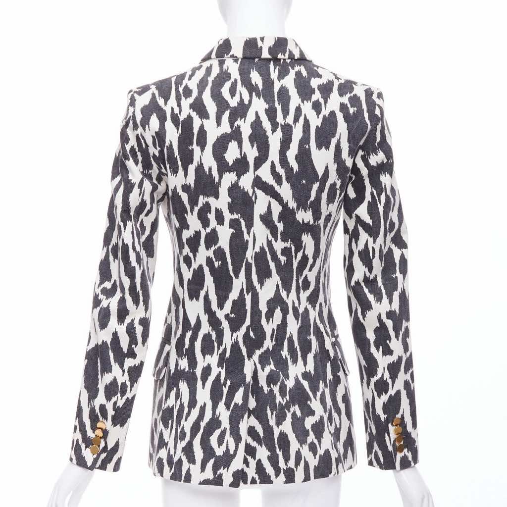 Celine Cream Animal Print Blazer - Detail 1