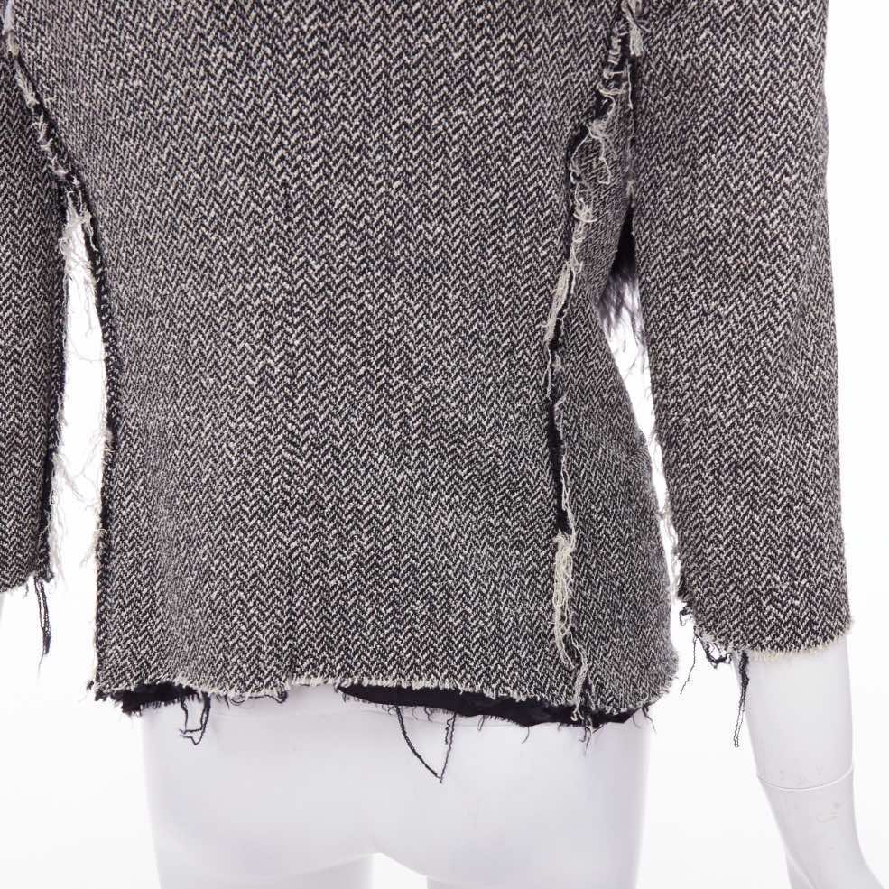 Libertine Black Feather Tweed Jacket - Back view