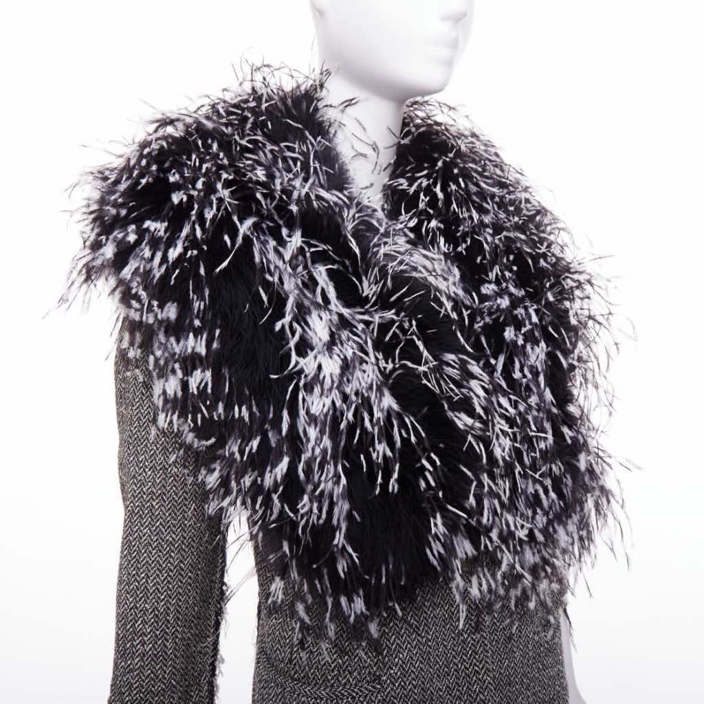 Libertine Black Feather Tweed Jacket - Detail 2
