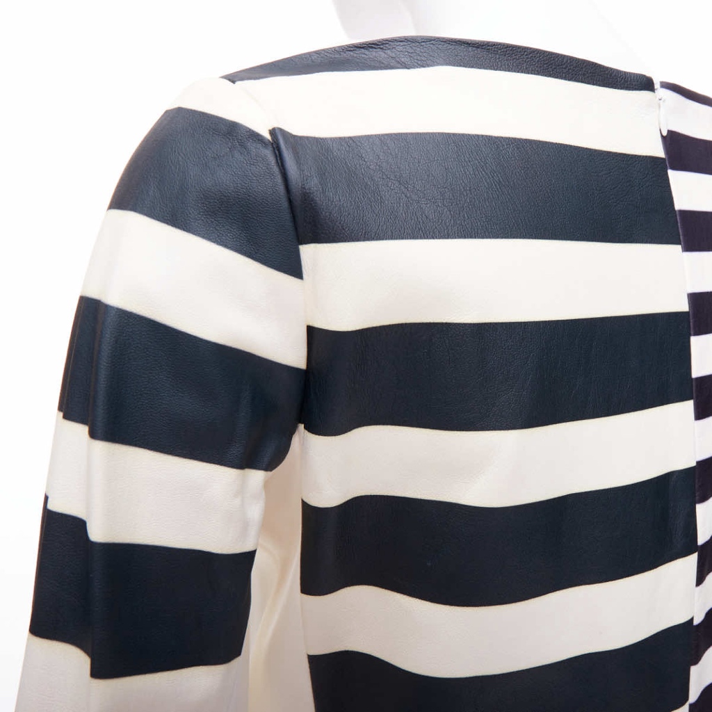 Celine Striped Leather Top - Back view
