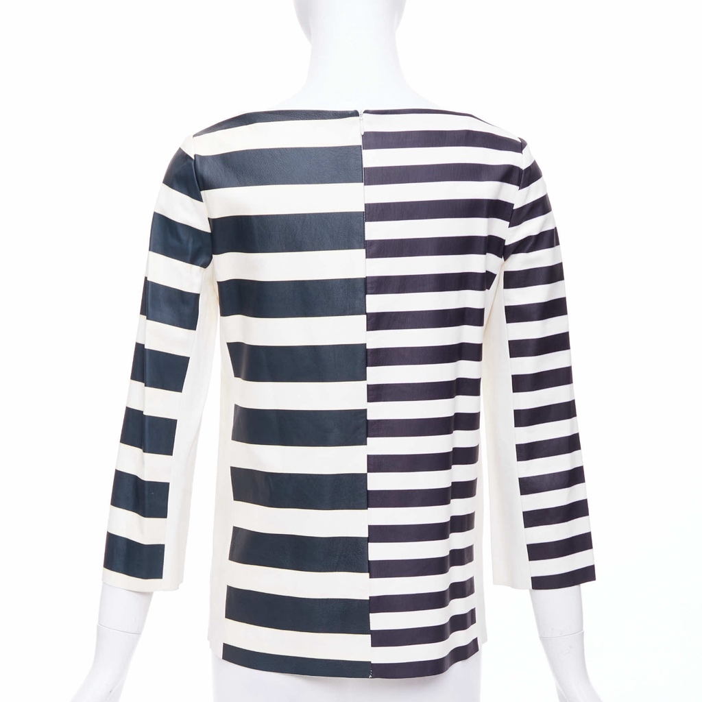 Celine Striped Leather Top - Side view