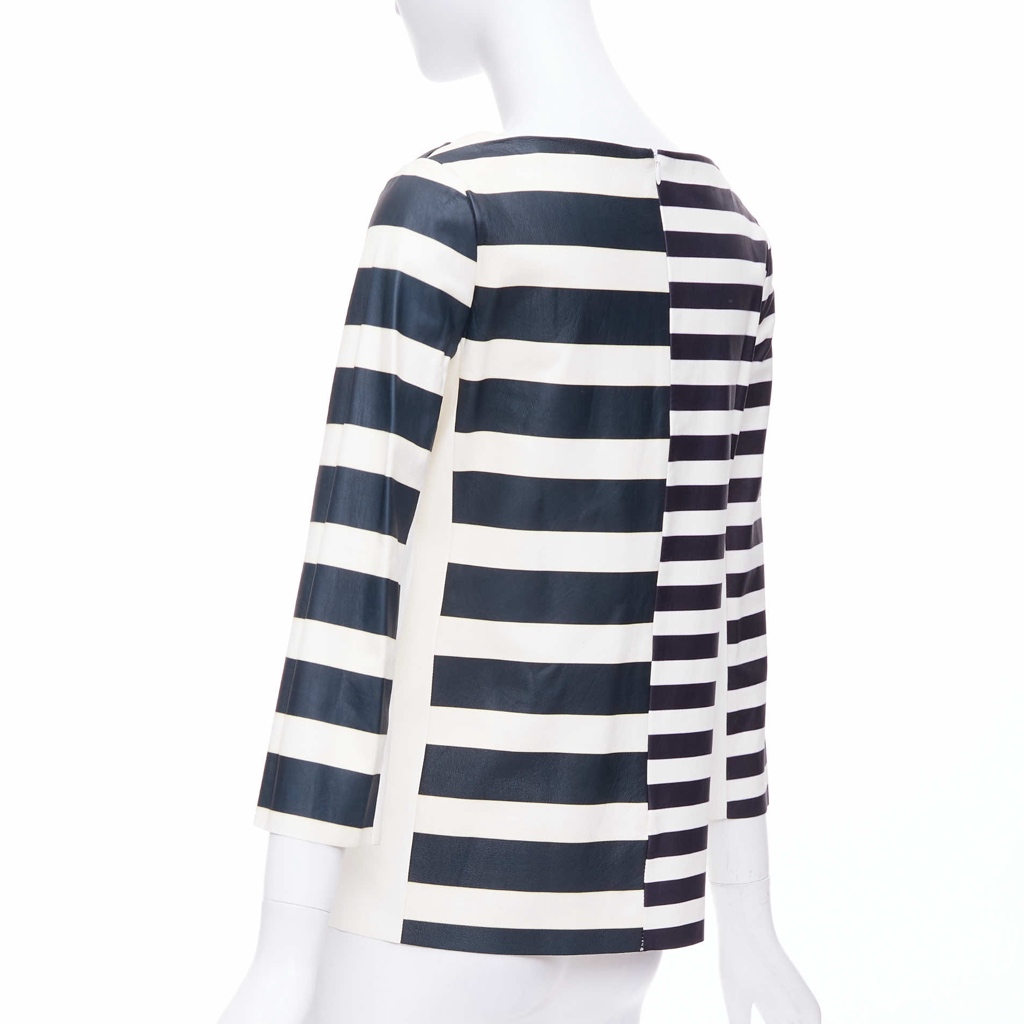 Celine Striped Leather Top - Detail 1