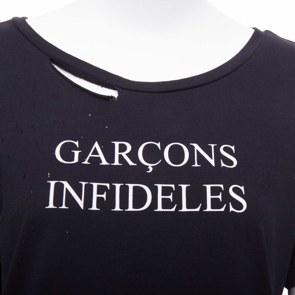 Garcons Infideles Logo Distressed Tee - Back view