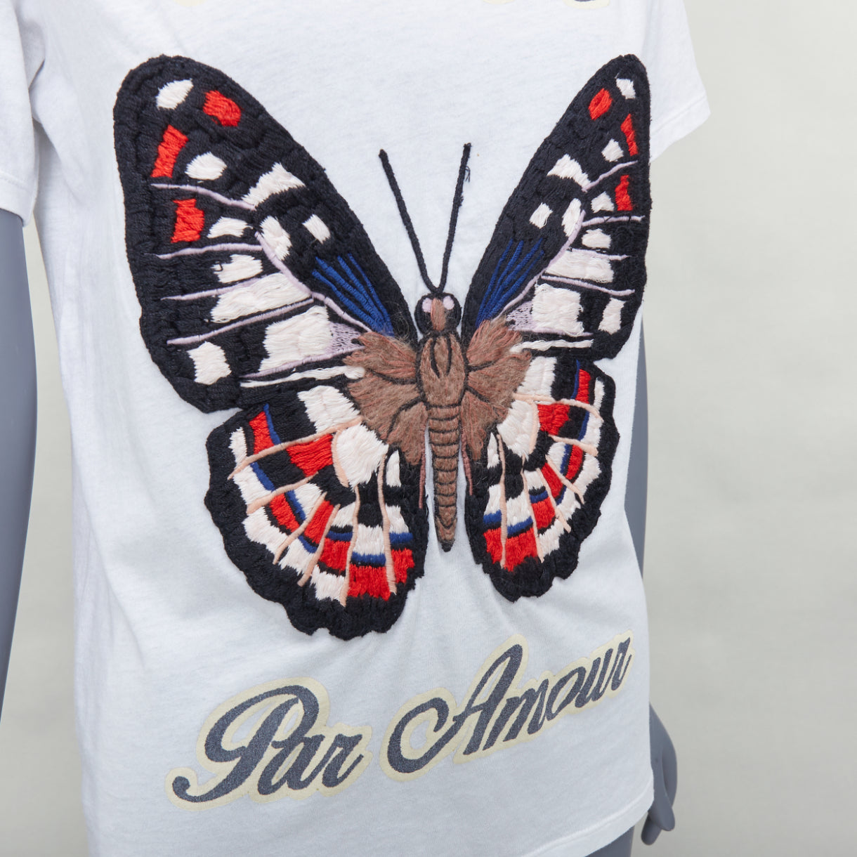 Gucci Butterfly Embroidered Tee - Back view