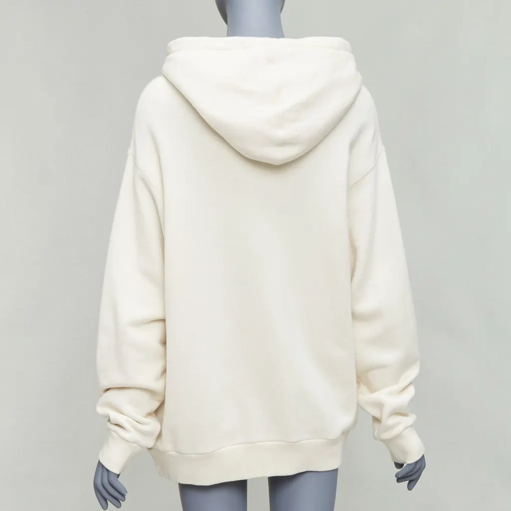 Gucci Embroidery Pearl Hoodie Ecru Cotton Very good - Box View