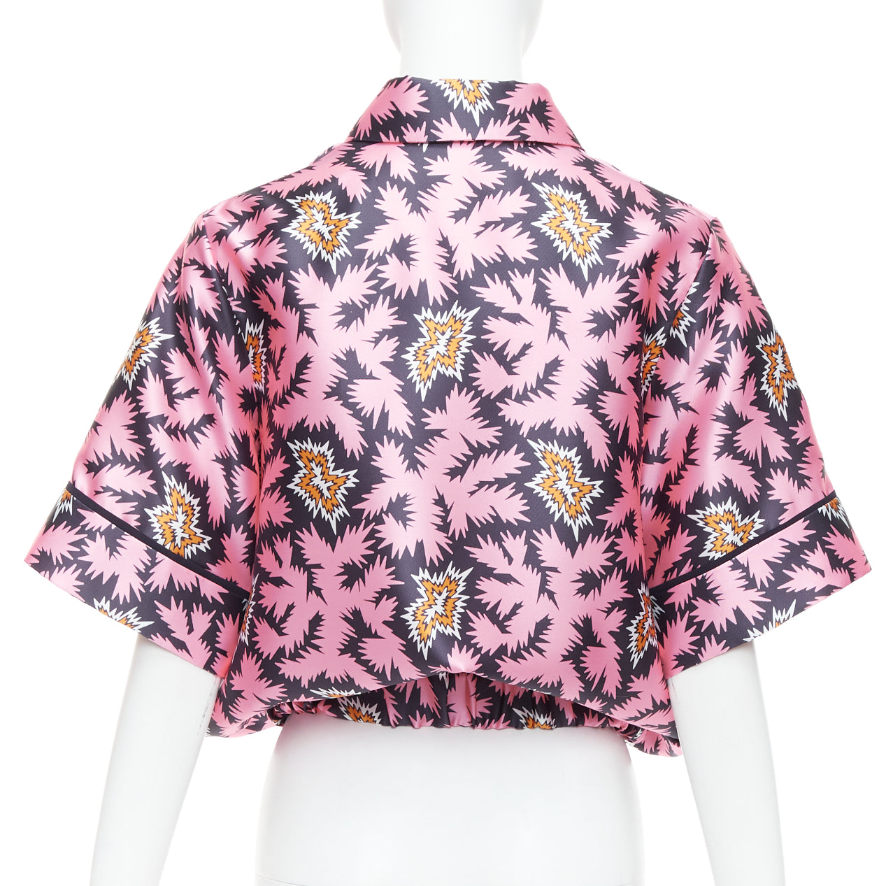 Victoria, Victoria Beckham Silk Graphic Overshirt - Side view