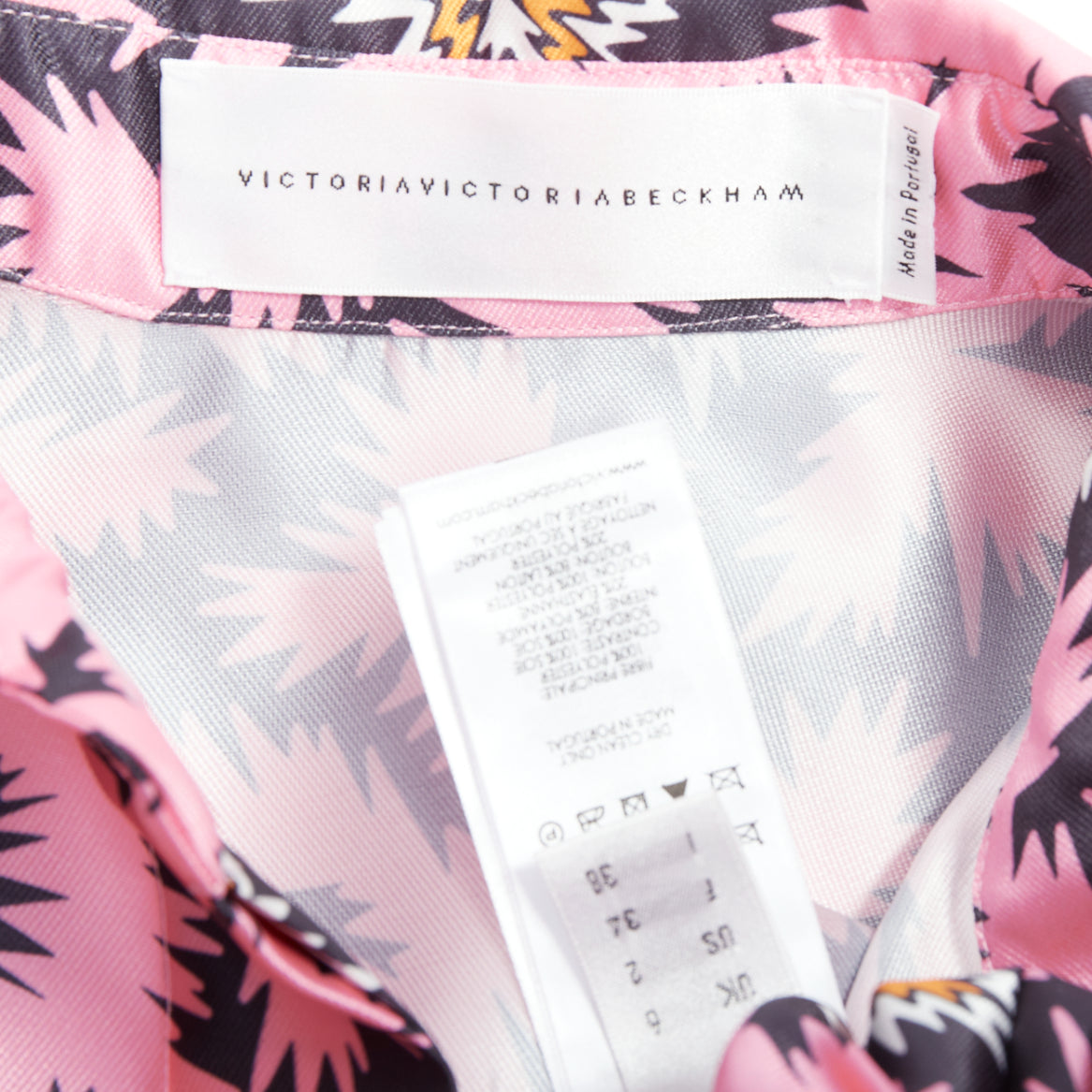 Victoria, Victoria Beckham Silk Graphic Overshirt - Image 10