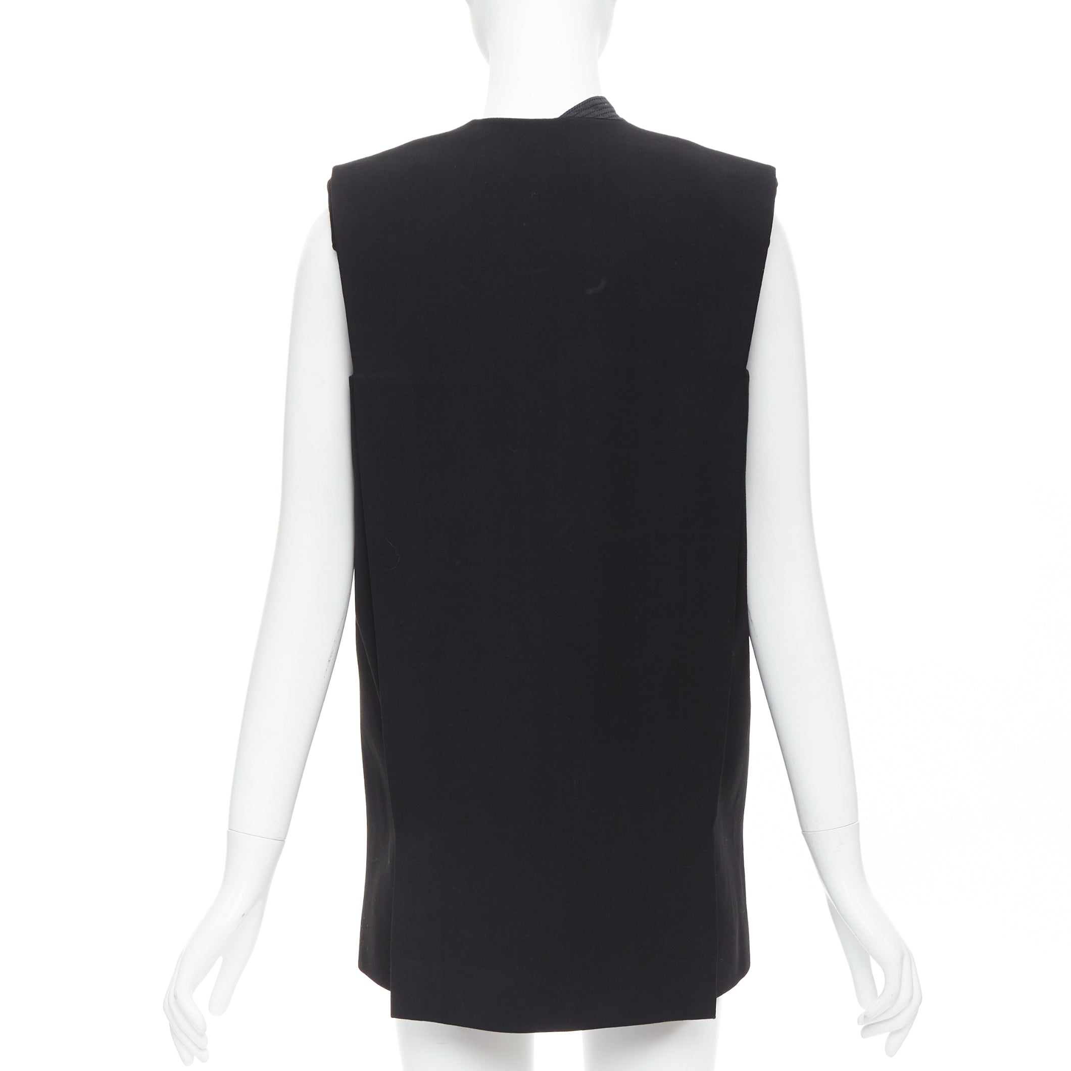 Lanvin Black Padded Boxy Vest - Detail 1