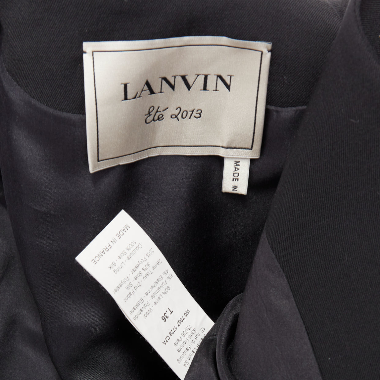 Lanvin Black Padded Boxy Vest - Image 11